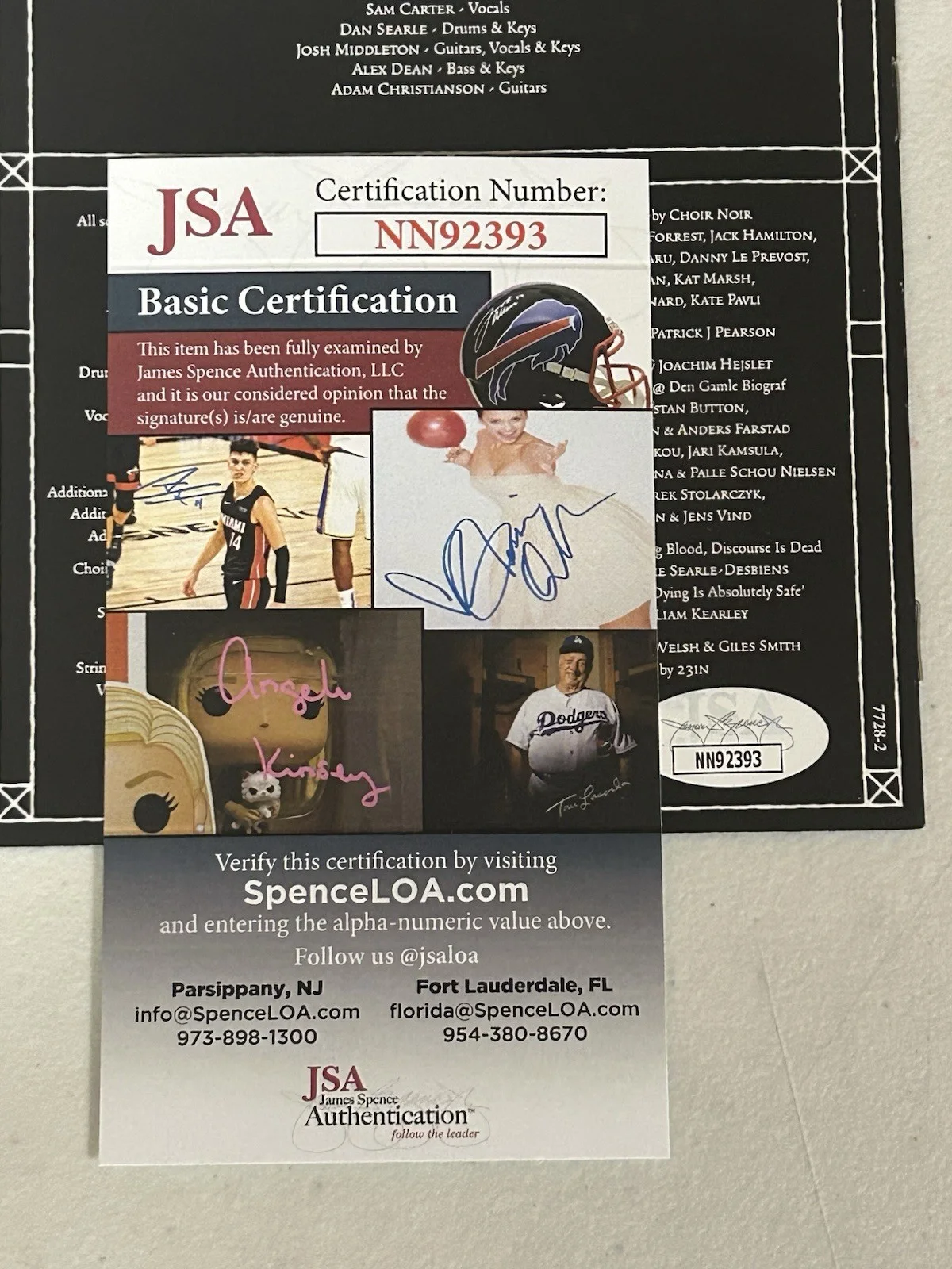 ARCHITECTS BAND AUTOGRAPHED SIGNED FRAMED WISH TO EXIST CD COVER JSA COA NN92393, image 2