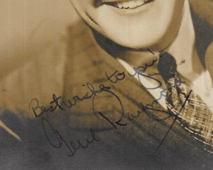 Vintage Signed Matte Photo Gene Raymond American Actor Film TV Autograph, изображение 3