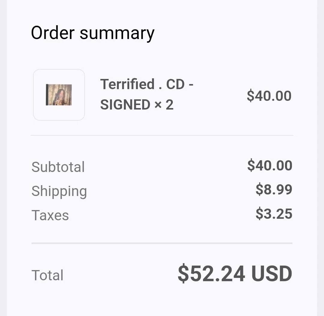 SIGNED Fakemink Terrified CD PRESALE, image 2