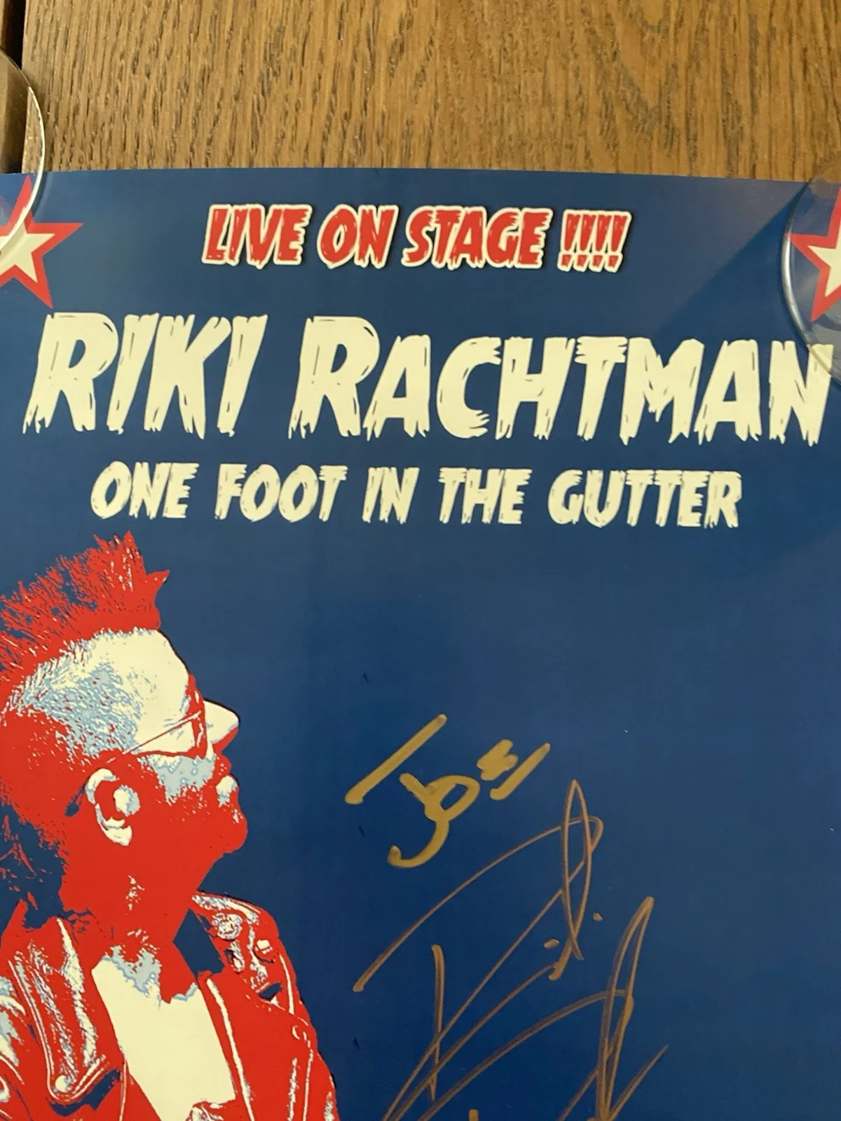RIKI RACHTMAN ONE FOOT IN THE GUTTER POSTER SIGNED 11x17 inch, изображение 3