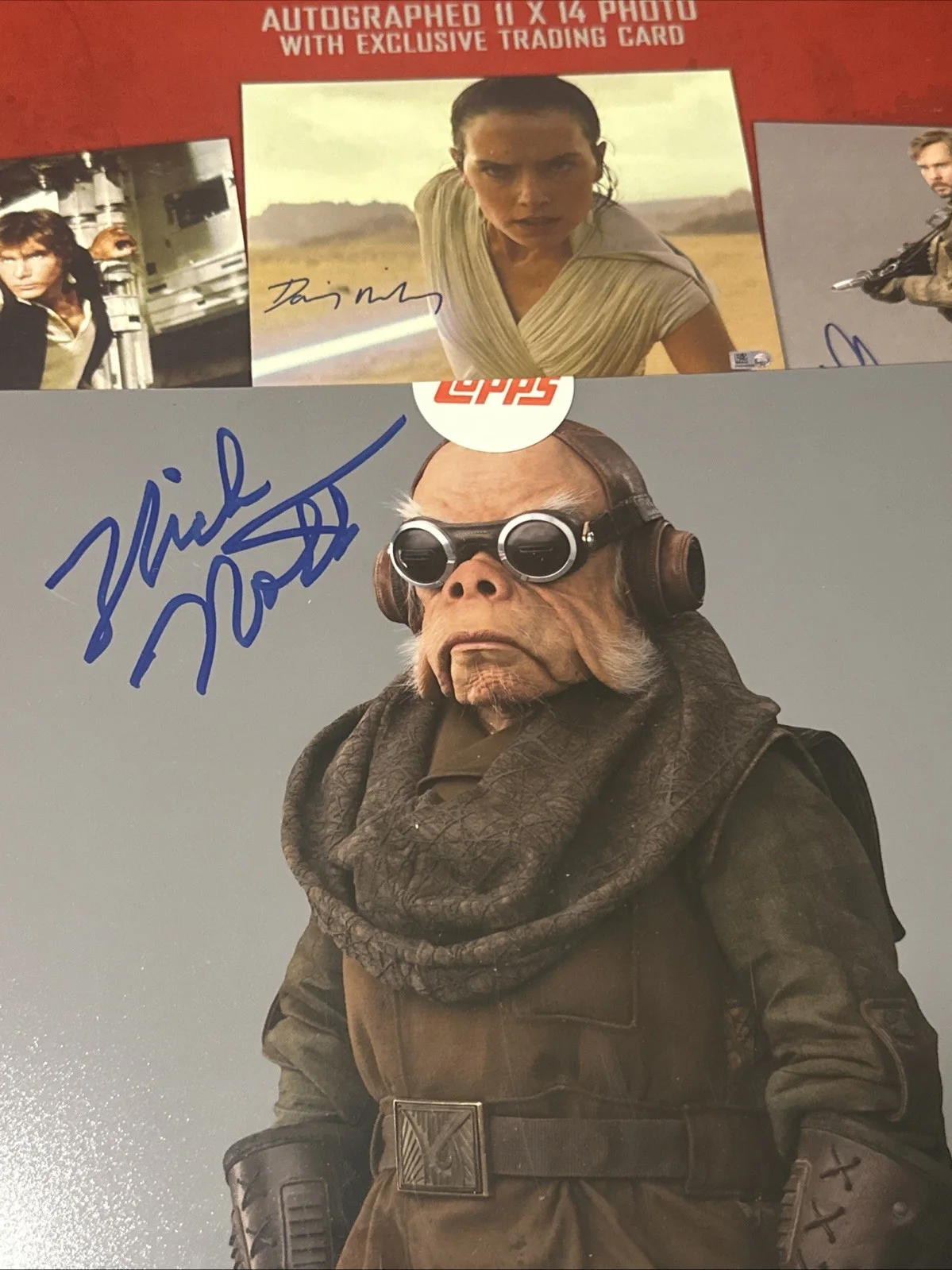 Nick Nolte — Nick Nolte Kuiil 11x14 Star Wars Topps Authentics Signed, image 2