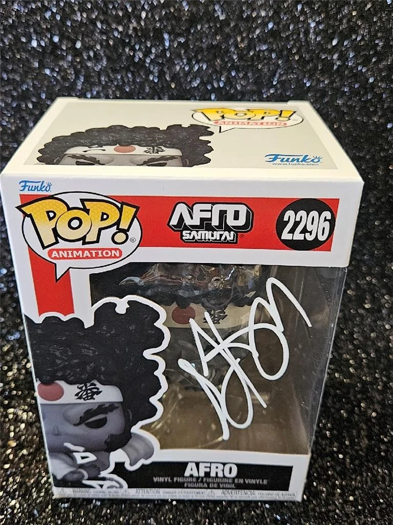 SAMUEL L JACKSON — SAMUEL L JACKSON HAND SIGNED AUTOGRAPHED FUNKO POP! AFRO SAMURAI FIGURE WITH COA, image 3