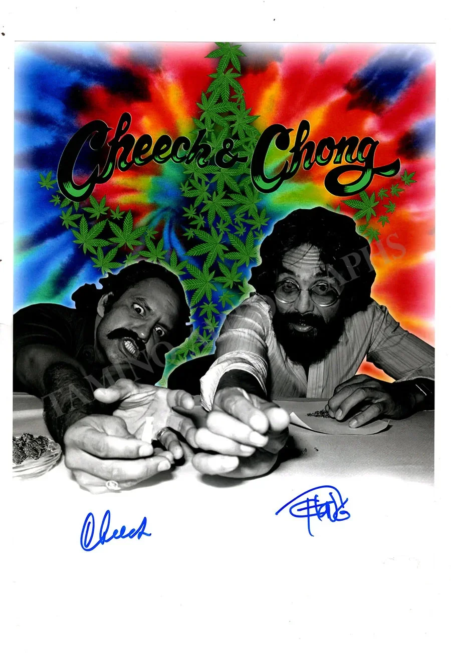 CHEECH MARIN TOMMY CHONG — CHEECH & CHONG UP IN SMOKE 8X11 SIGNED PHOTO AUTOGRAPH SIGNATURE POSTER REPRINT