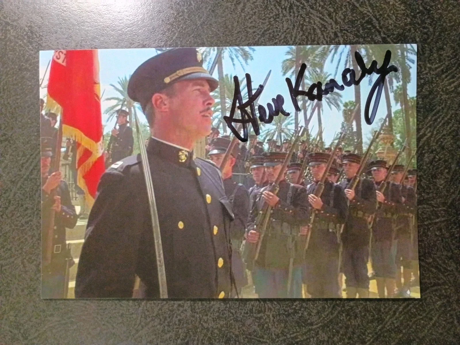 STEVE KANALY As RAY KREBBS — STEVE KANALY As CAPT JEROME 2 Hand Signed Autograph Photo s -THE WIND & THE LION, image 2