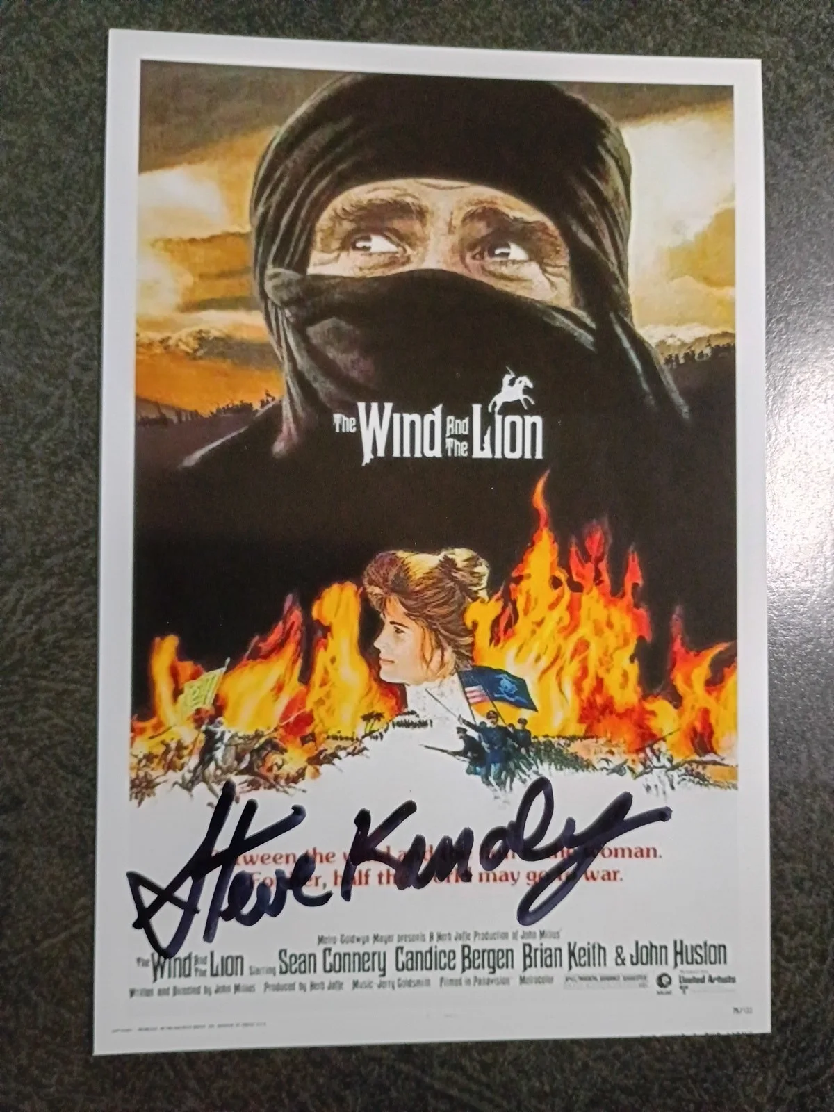 STEVE KANALY As RAY KREBBS — STEVE KANALY As CAPT JEROME 2 Hand Signed Autograph Photo s -THE WIND & THE LION, image 4