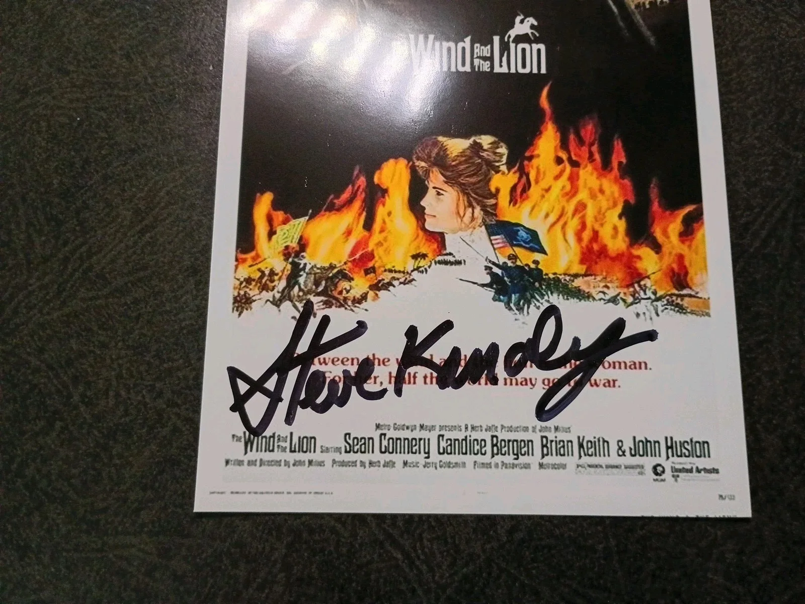 STEVE KANALY As RAY KREBBS — STEVE KANALY As CAPT JEROME 2 Hand Signed Autograph Photo s -THE WIND & THE LION, image 5