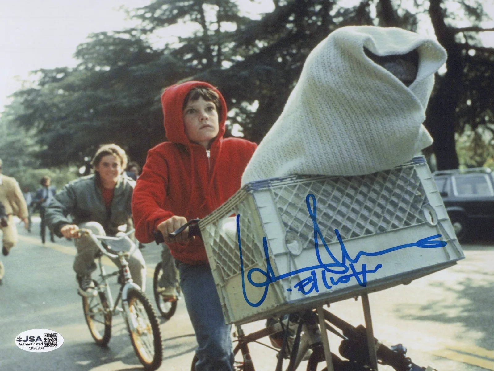 HENRY THOMAS — HENRY THOMAS Signed E.T. the EXTRA-TERRESTRIAL 8x10 Photo ELLIOT JSA COA CERT