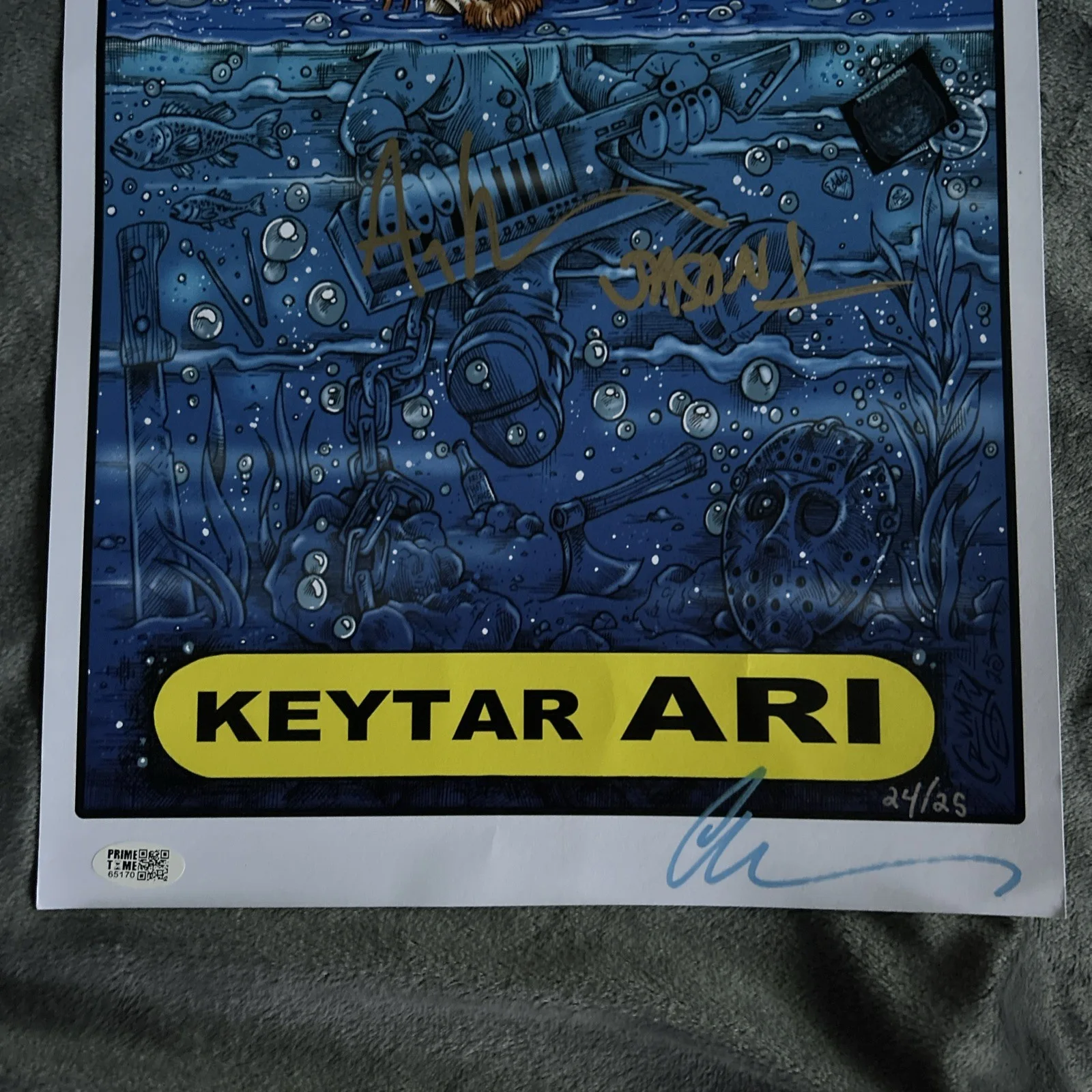 Ari Lehman — Artist Signed 24/25 Ari Lehman Signed 11x17 Poster “1st Jason” Prime Time COA, изображение 3