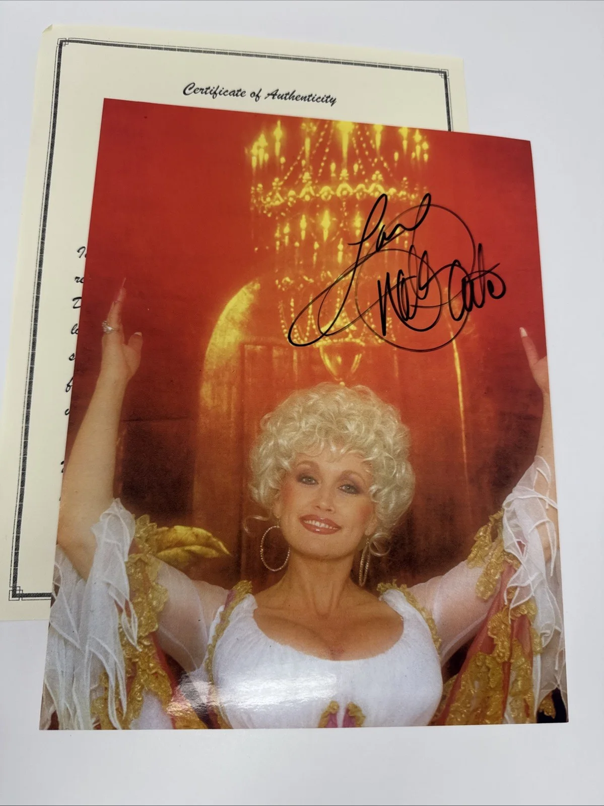 DOLLY PARTON Autographed 8.5 x 11 Hand Signed Photo COA young early sexy, image 4