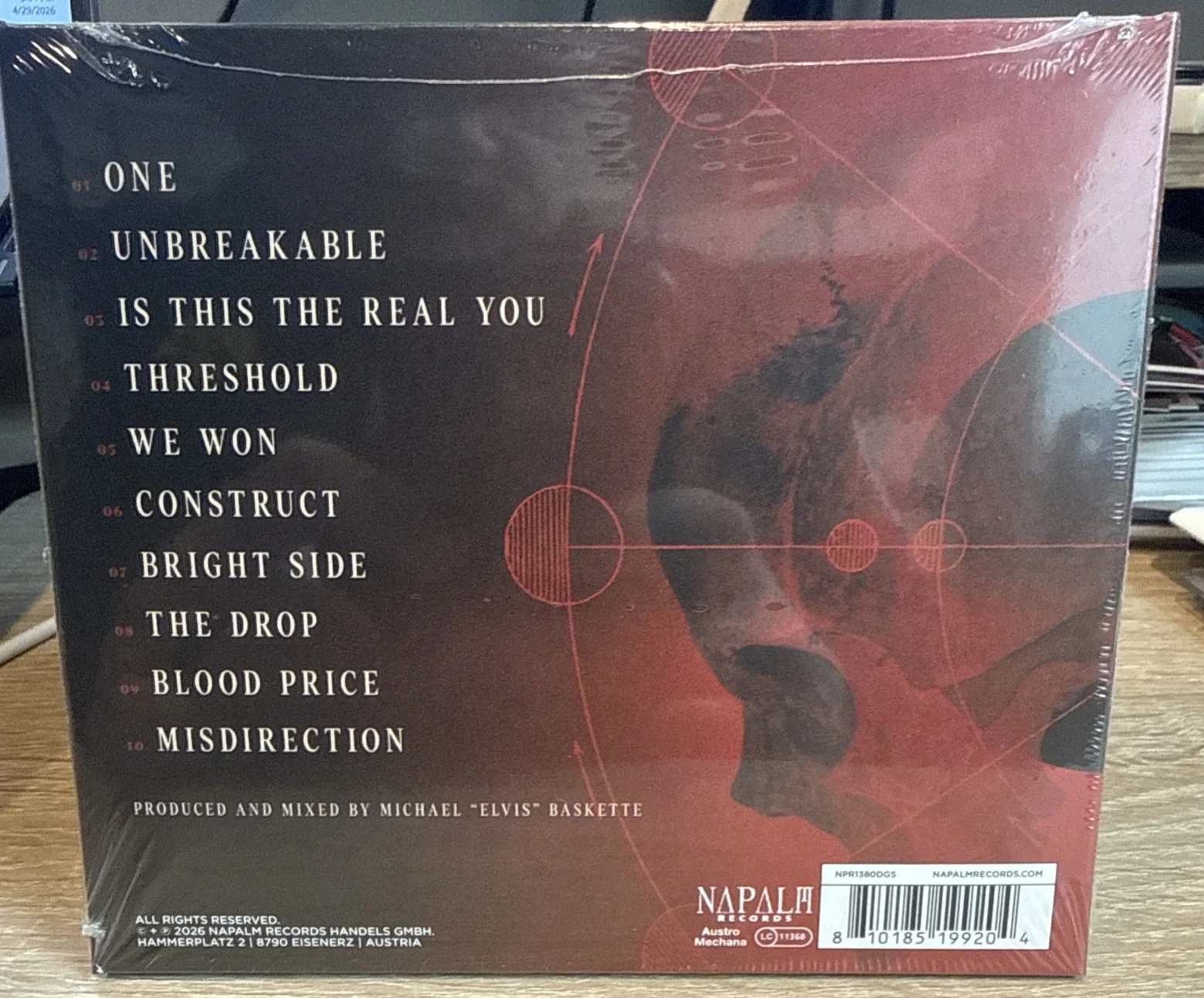 SEVENDUST - ONE - BRAND NEW, SEALED 2026 WITH SIGNED ART CARD BY BAND, изображение 3