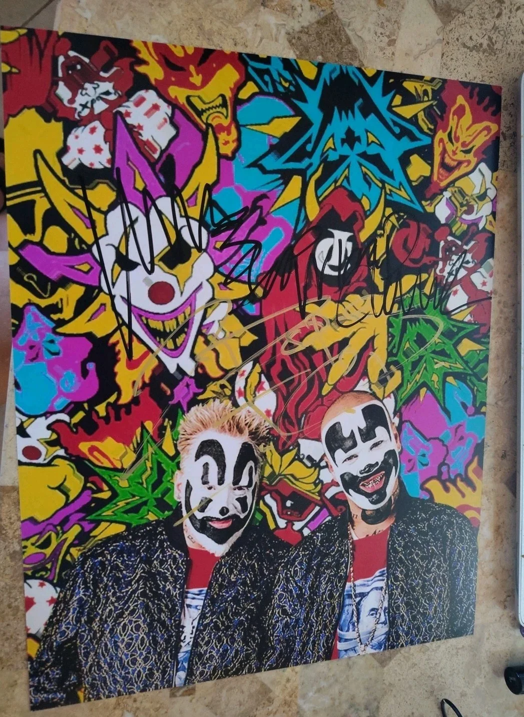 Insane Clown Posse Signed 11x14 Photo Mighty Death Pop, image 2