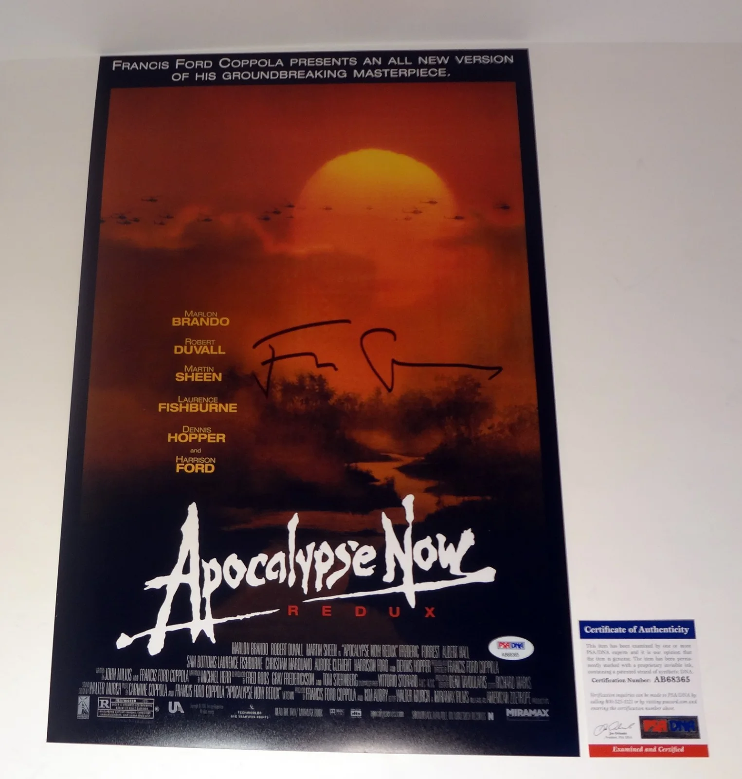 Francis Ford Coppola — Francis Ford Coppola Signed Autograph Apocalypse Now Movie Poster PSA/DNA COA