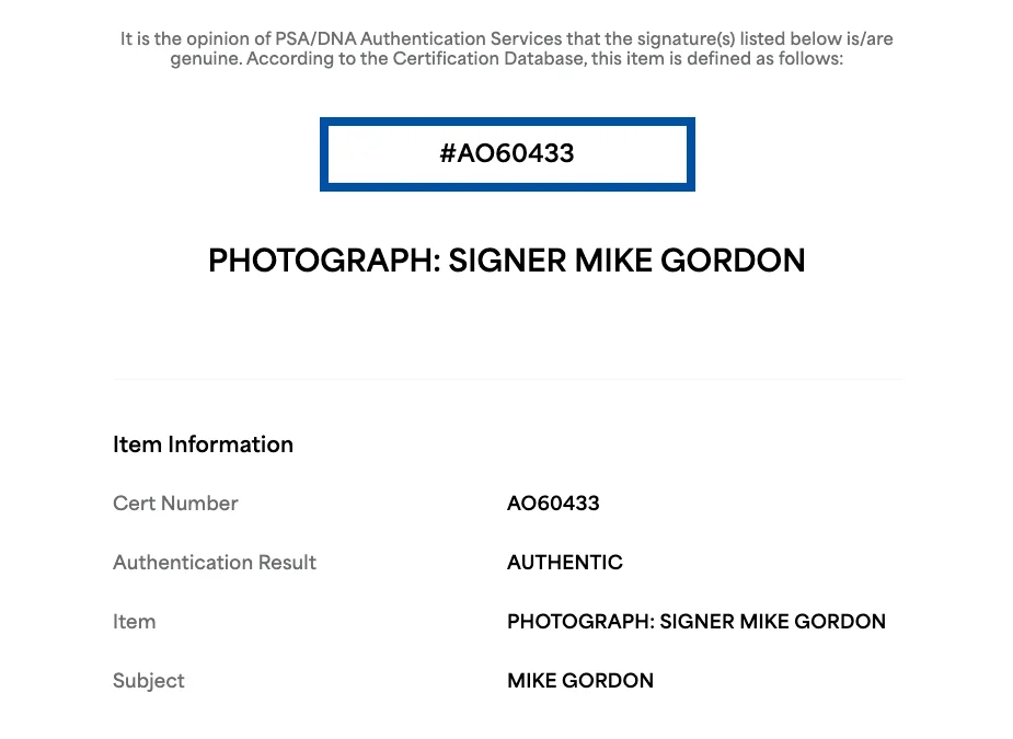 Mike Gordon Signed 8x10 Photo PSA DNA Cert Authentic Phish Bass Auto AO60433, изображение 5