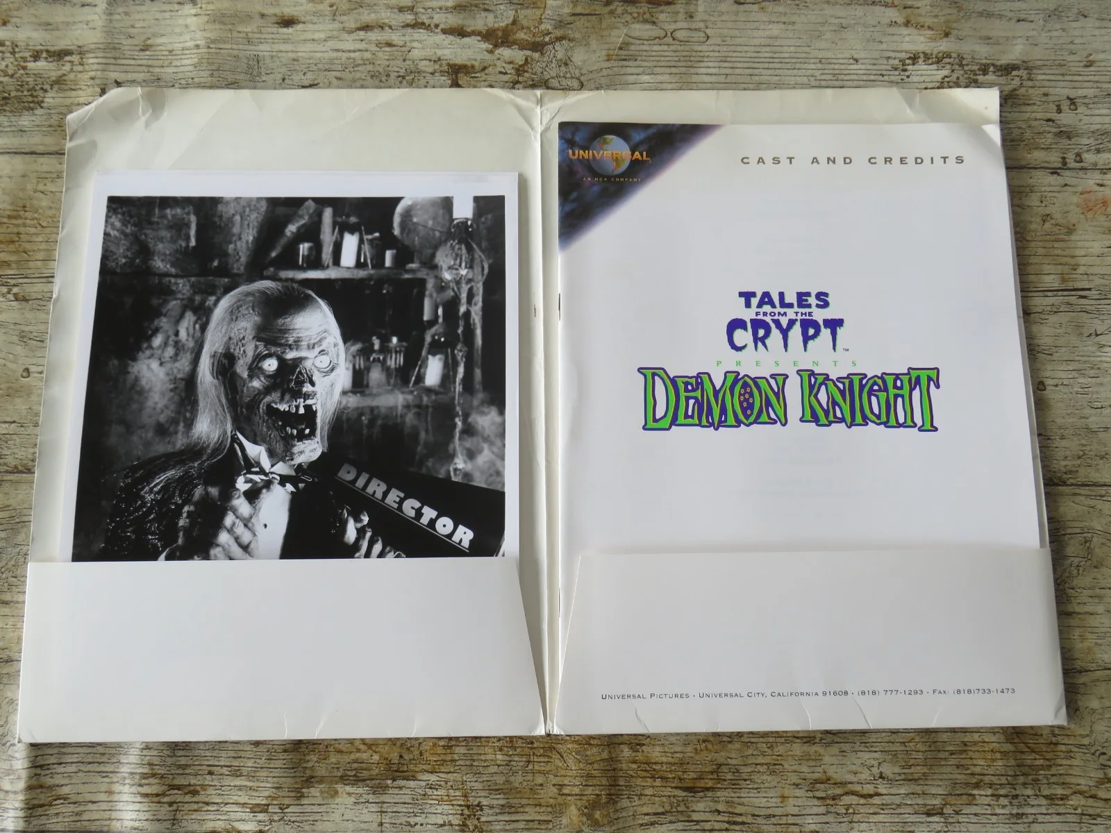 TALES FROM THE CRYPT DEMON KNIGHT 1995 CINEMA PRESS KIT Billy Zane 8 PHOTOS RARE, изображение 2