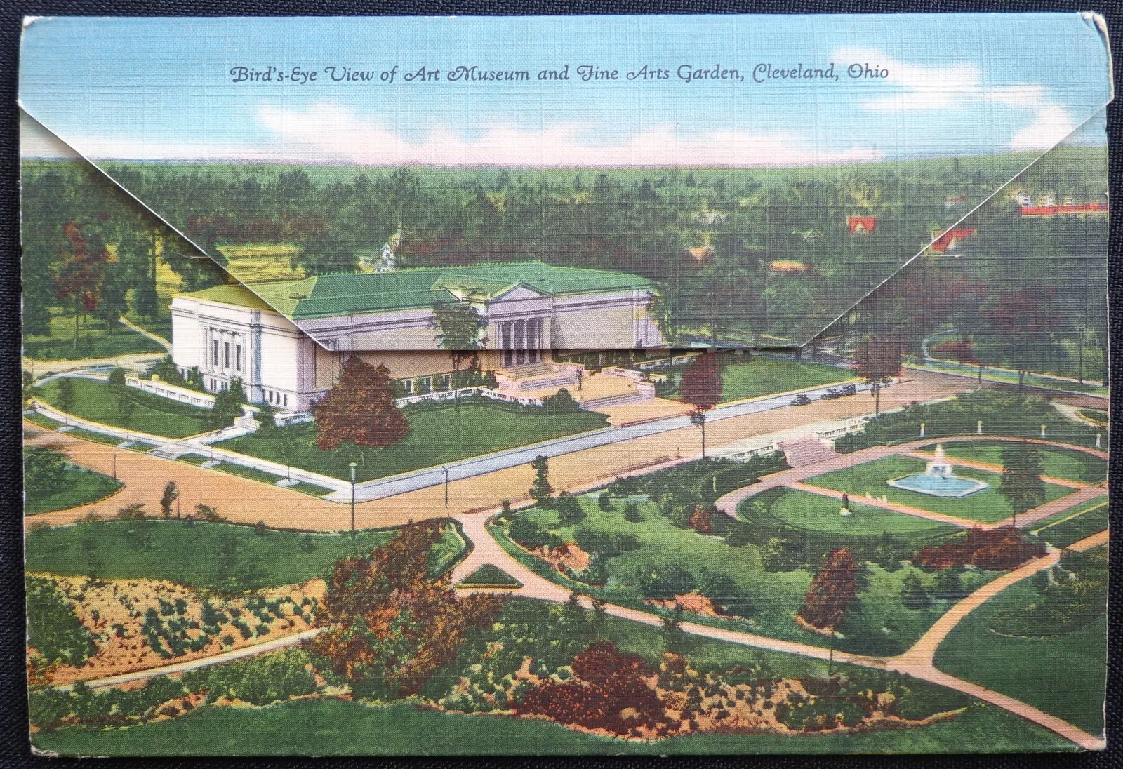 Vintage 1945 Greetings From Cleveland Ohio Postcard Foldout Souvenir Photos, изображение 2