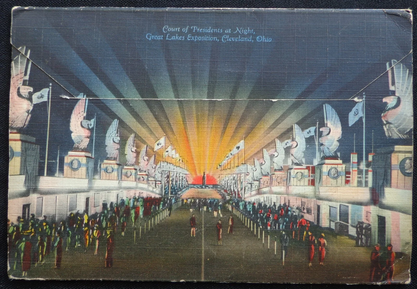 Vintage 1936 Great Lakes Exposition Cleveland Ohio Postcard Foldout Photos, image 2