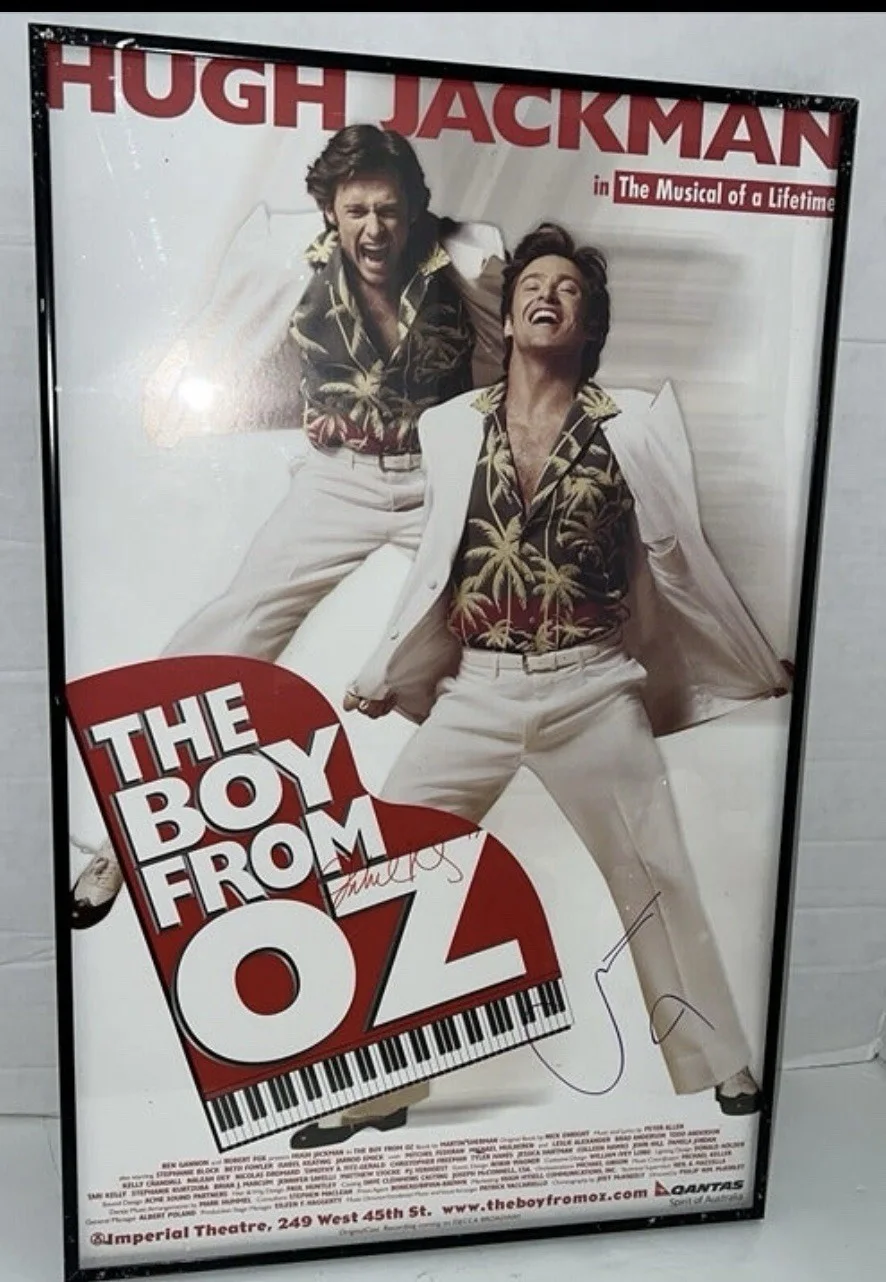 Hugh Jackman The Boy From Oz Cast Autographed Signed Poster Broadway 2003 Framed, image 2