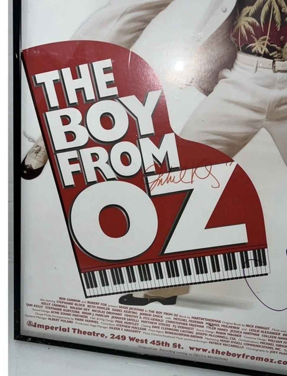 Hugh Jackman The Boy From Oz Cast Autographed Signed Poster Broadway 2003 Framed, image 4