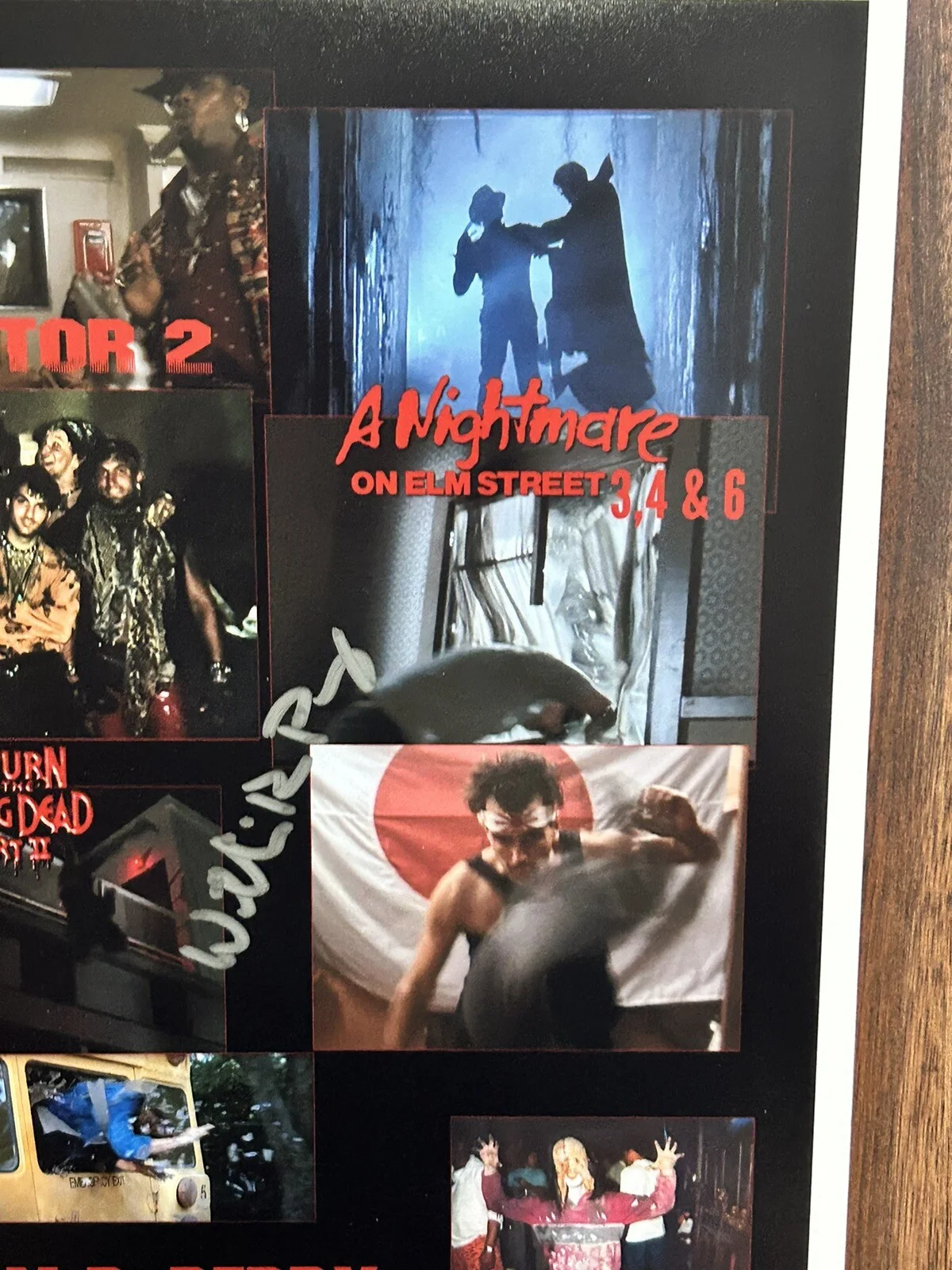 William R Perry Horror Actor / Stuntman Signed 8x10 Photo Collage Nightmare, image 2