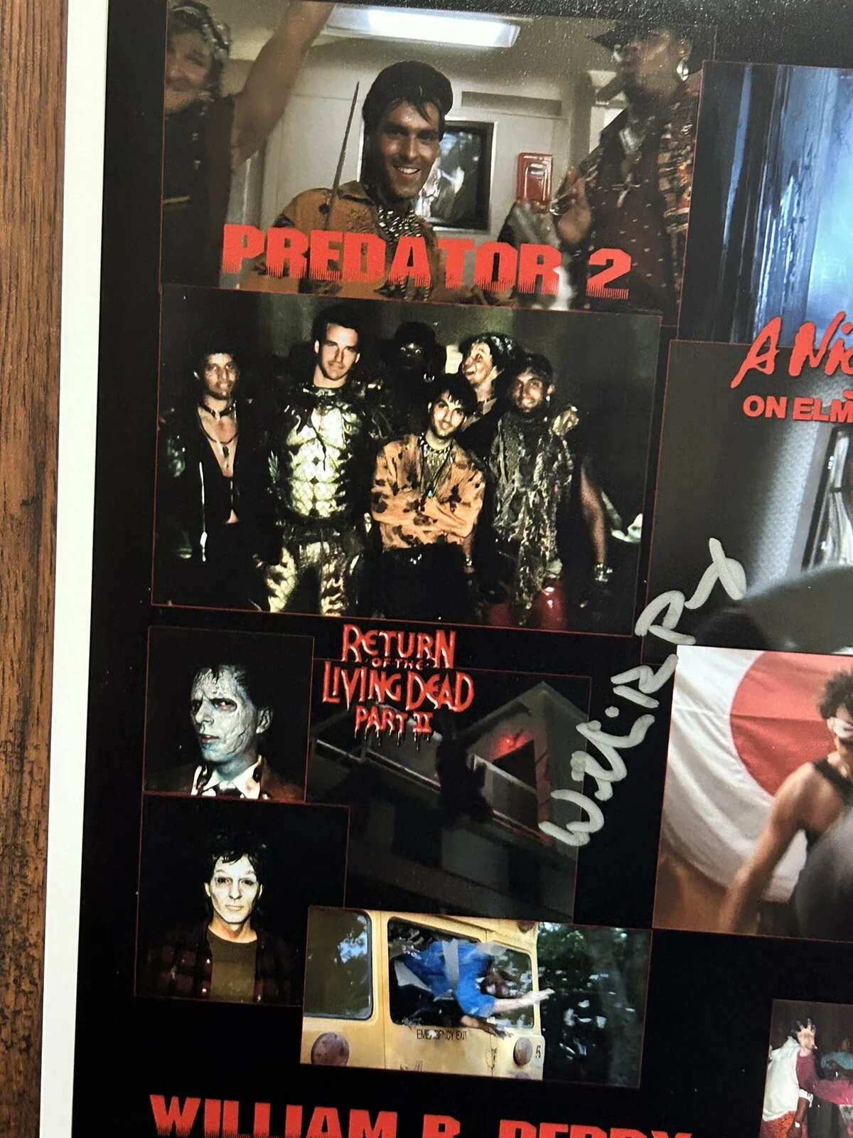 William R Perry Horror Actor / Stuntman Signed 8x10 Photo Collage Nightmare, image 3