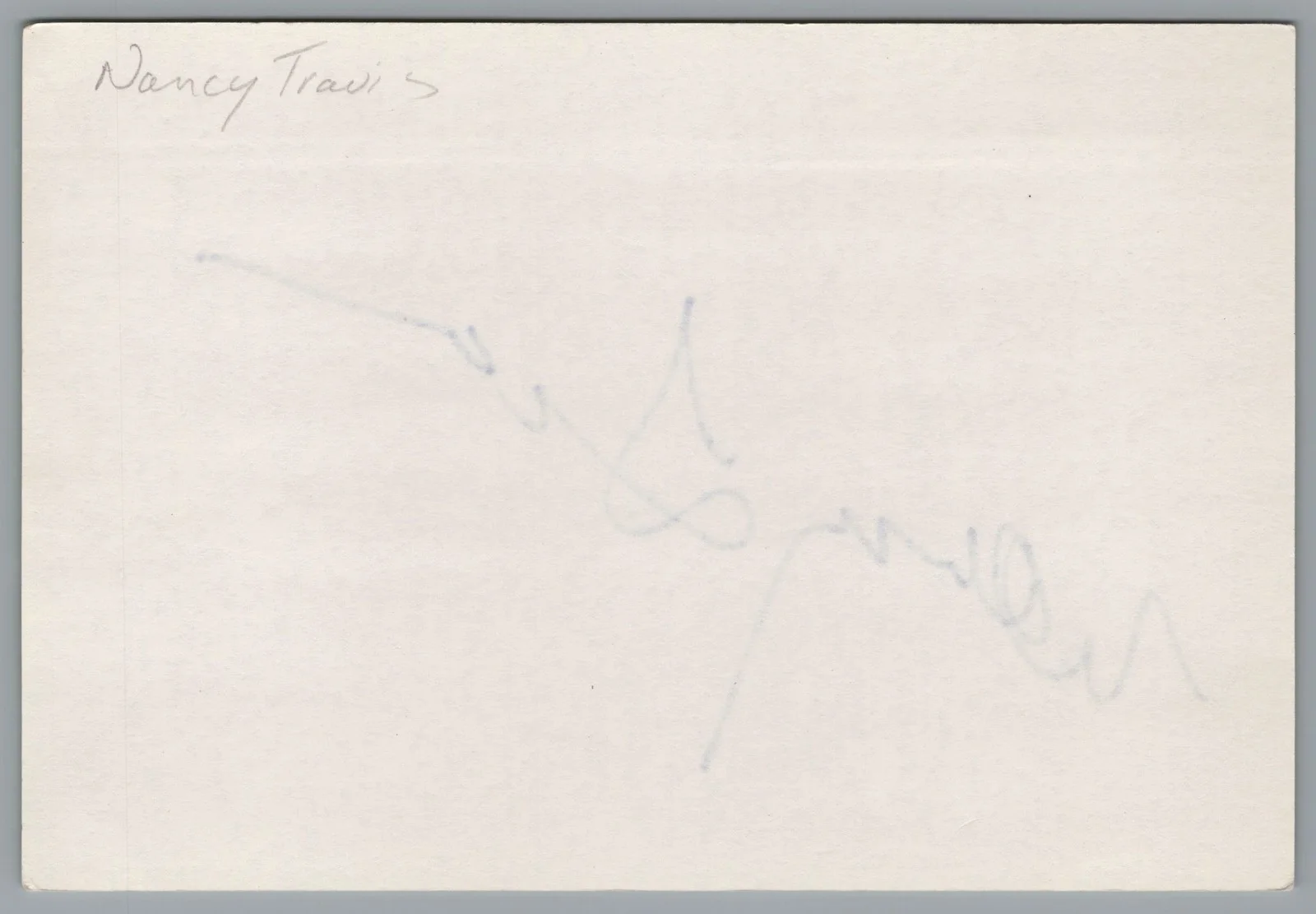 Nancy Travis — Nancy Travis Signed 4x6 Index Card Three Men And A Baby Autographed, изображение 2