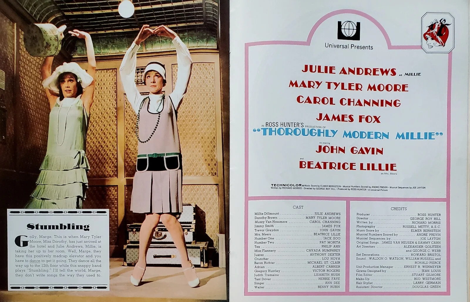 THOROUGHLY MODERN MILLIE - VINTAGE ORIGINAL 1967 SOUVENIR BROCHURE JULIE ANDREWS, изображение 4