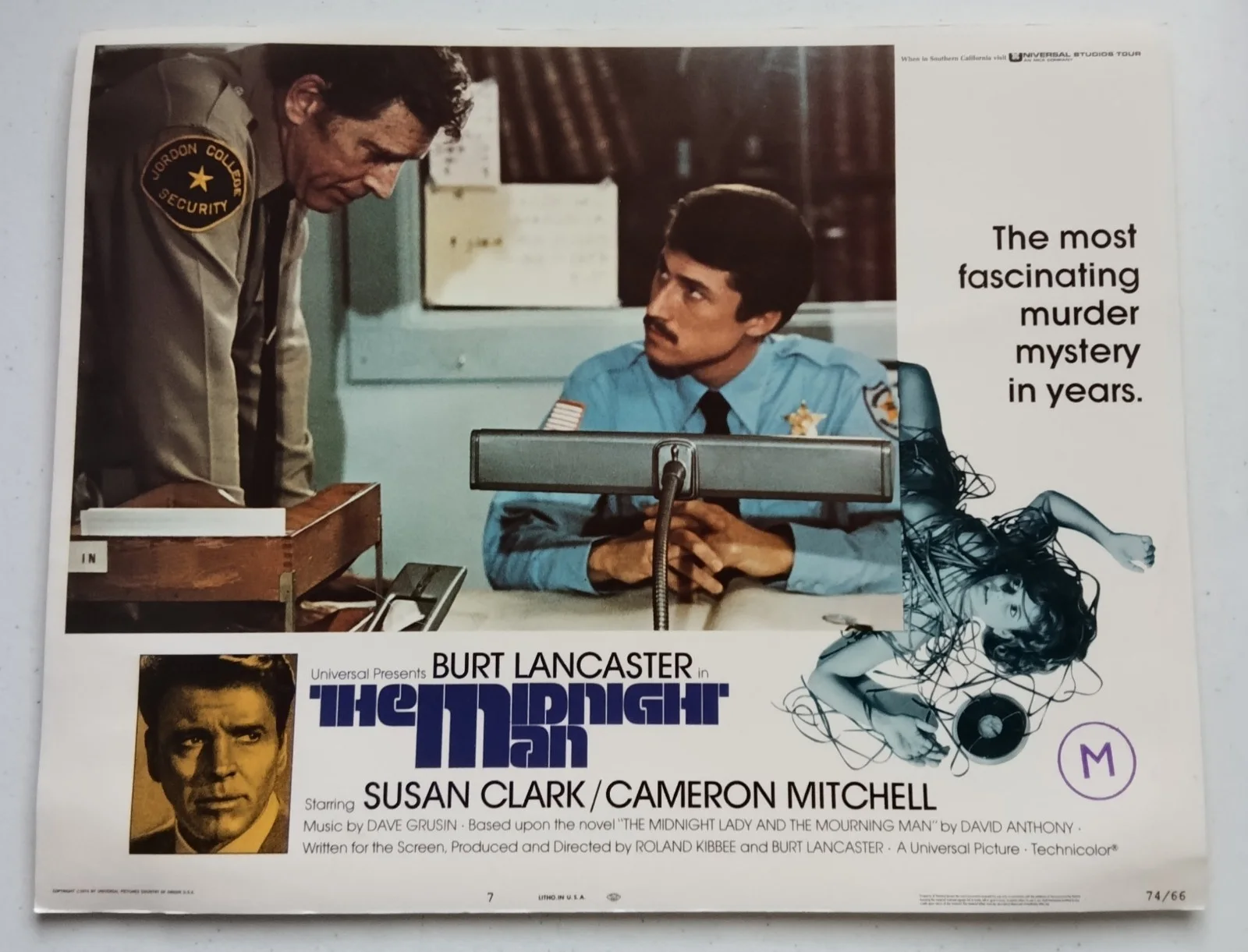 THE MIDNIGHT MAN, SET OF 8 US LOBBY CARDS, 1974, BURT LANCASTER, изображение 3