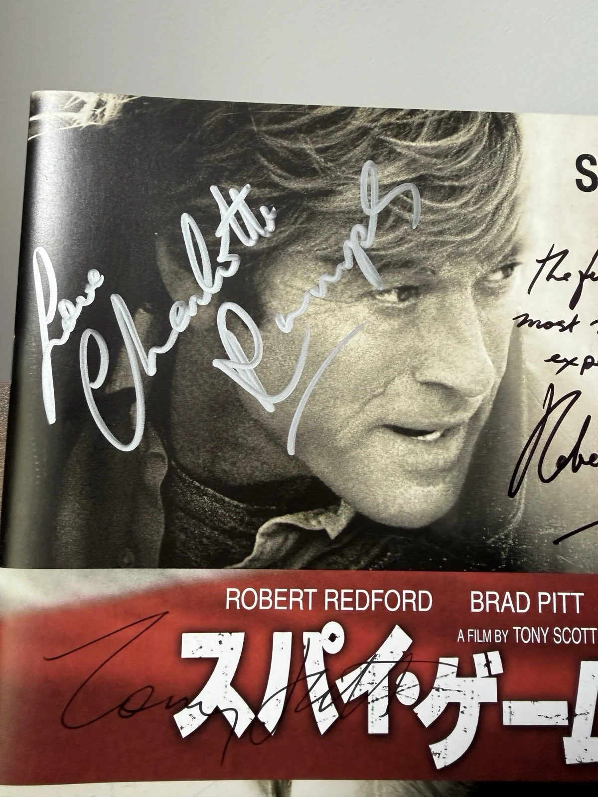 Spy Game Hand Signed Promo Brochure Robert Redford Brad Pitt, image 5
