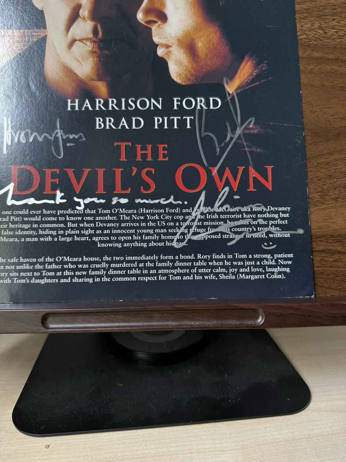 The Devil’s Own Hand Signed Press Card Harrison Ford Brad Pitt, image 4