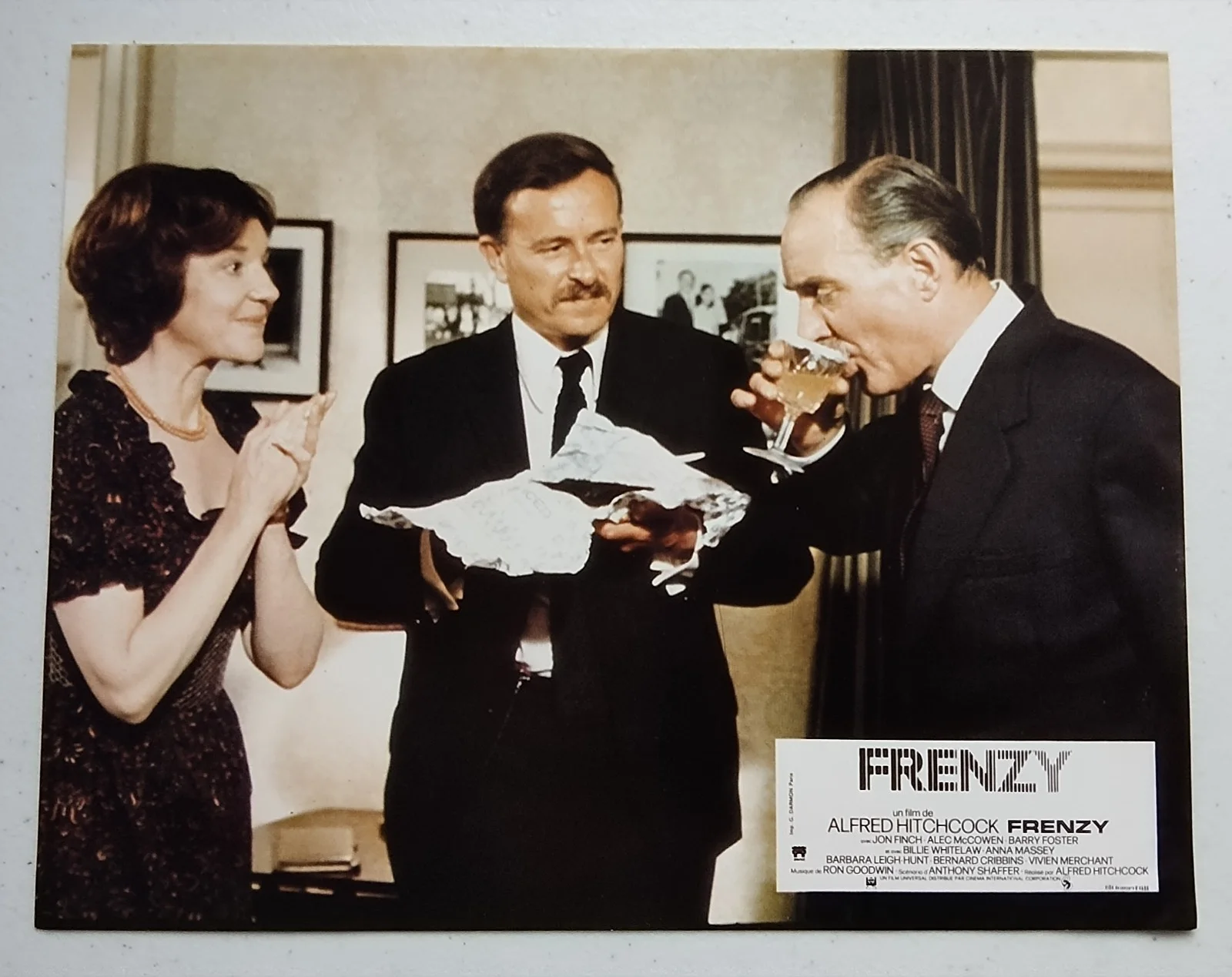 FRENZY, SET OF 7 FRENCH LOBBY CARDS, 1972, ALFRED HITCHCOCK., изображение 3
