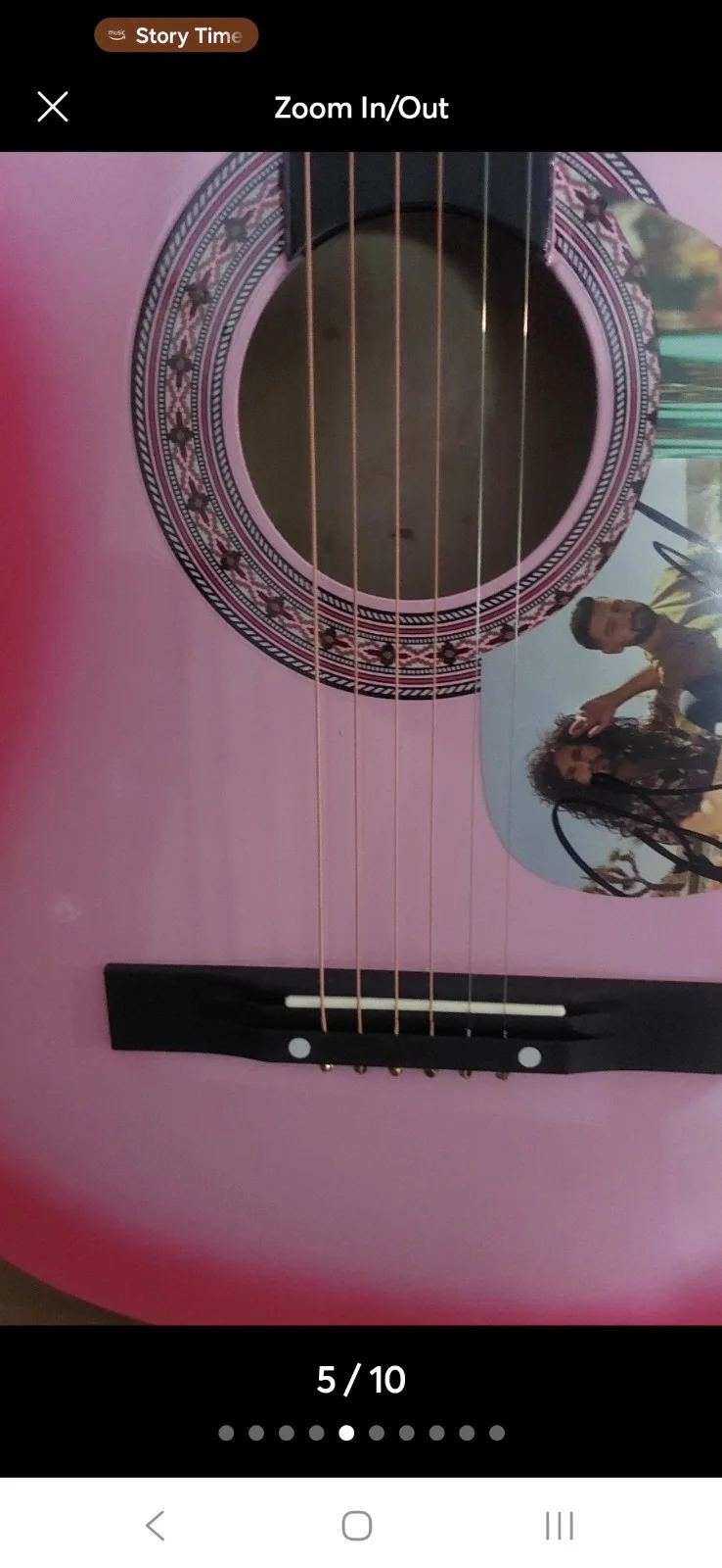 Dan and Shay Dual-Signed Autograph Custom Acoustic Guitar Pink JSA COA, изображение 5