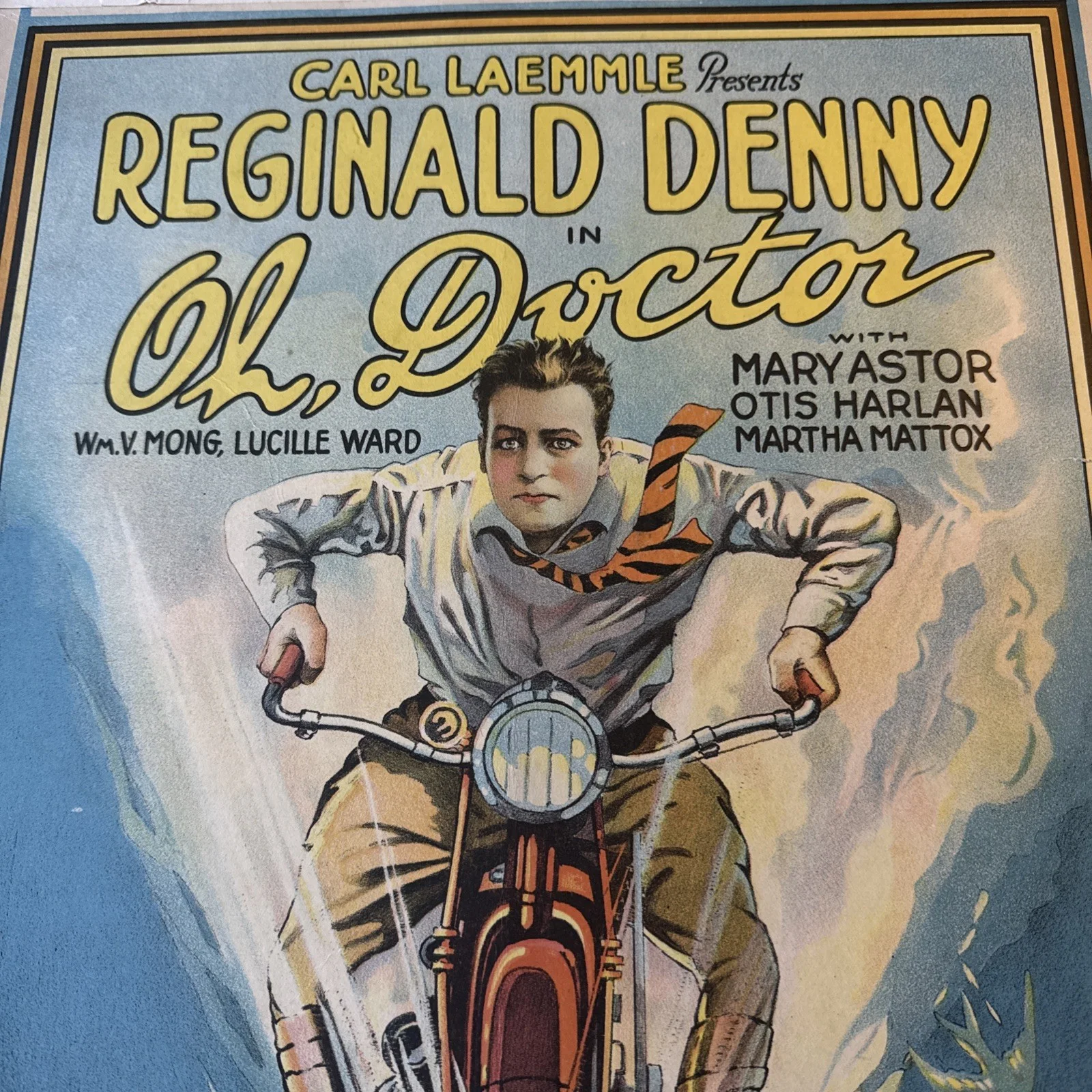 1925 Film Poster Original Oh Doctor Reginald Denny Mary Astor, изображение 2