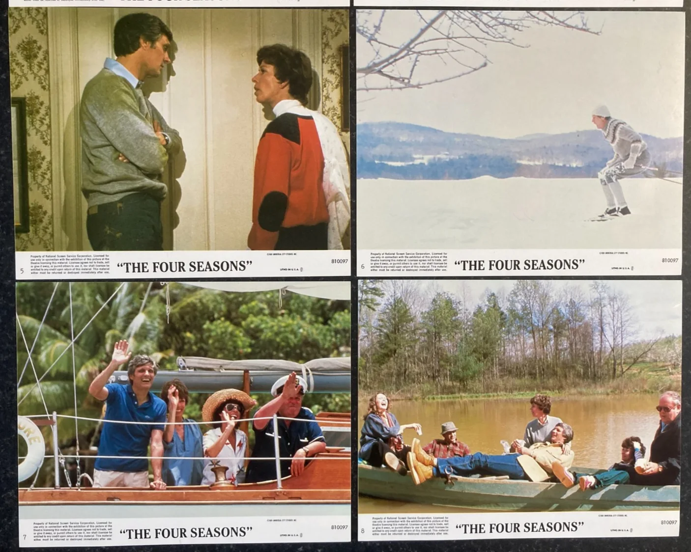 THE FOUR SEASONS 1983 Original Movie US Lobby Card Set 10x8 Alan Alda Comedy, изображение 3