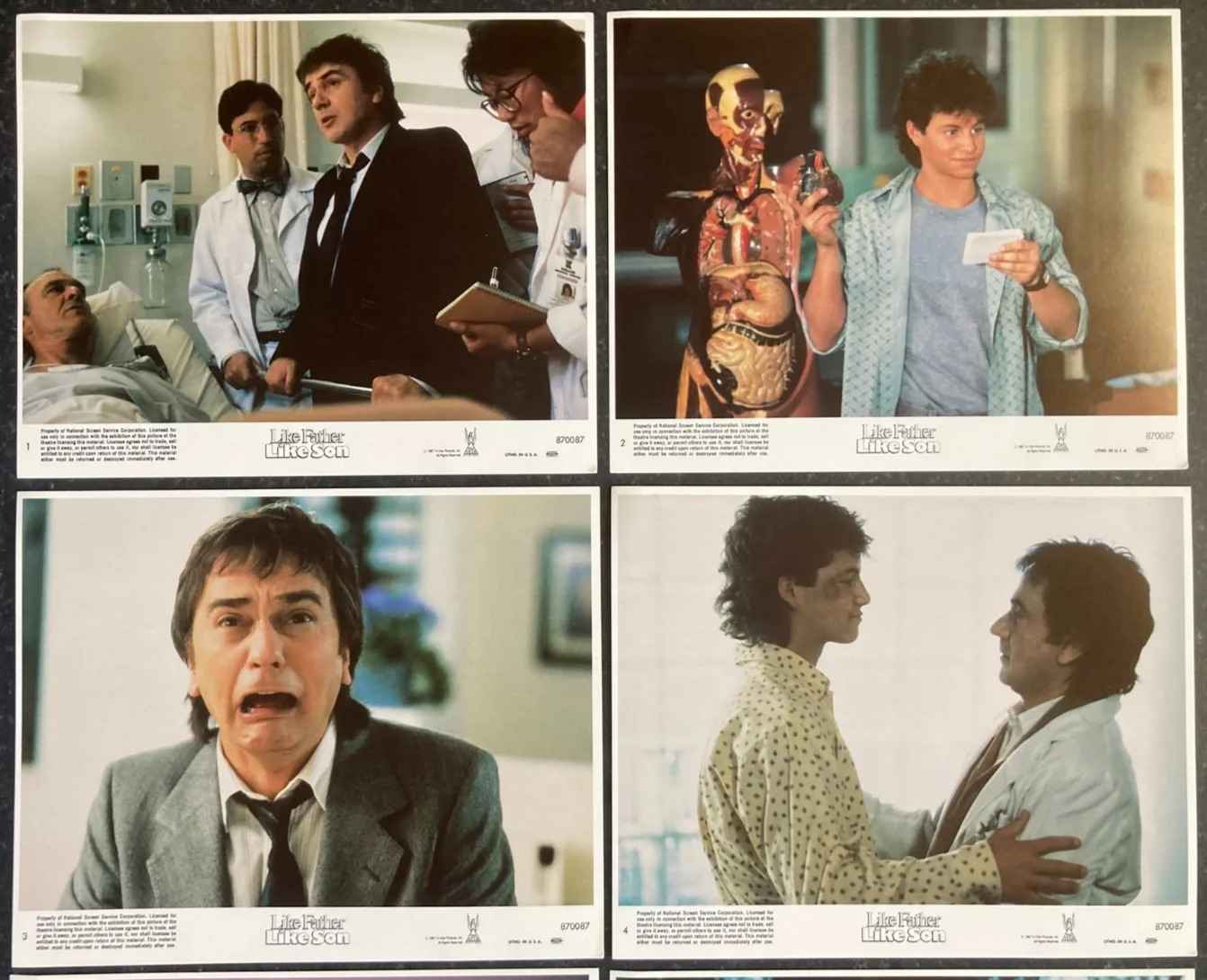 LIKE FATHER LIKE SON 1987 Original Movie US Lobby Card Set 10x8 Dudley Moore, изображение 2