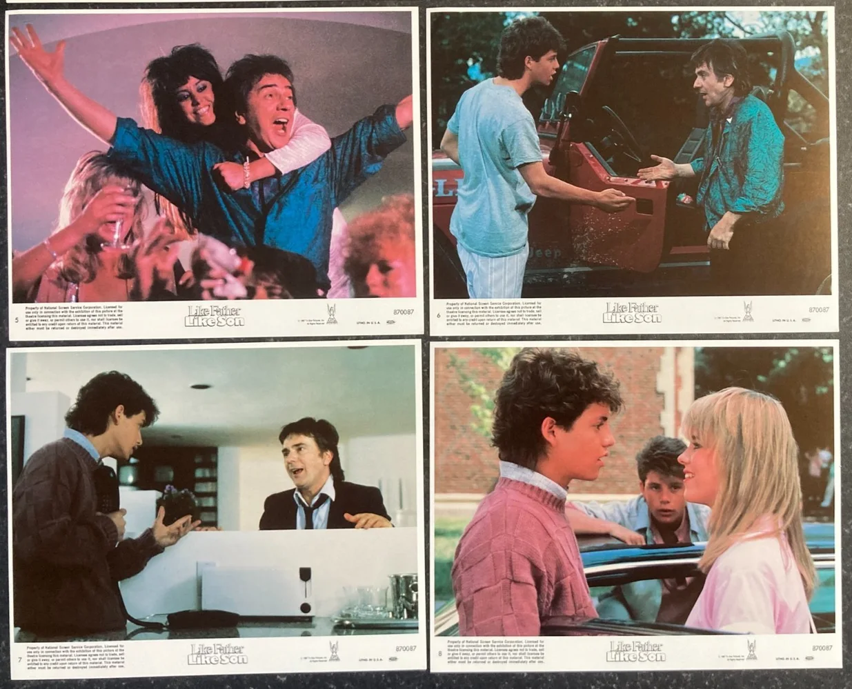 LIKE FATHER LIKE SON 1987 Original Movie US Lobby Card Set 10x8 Dudley Moore, изображение 3
