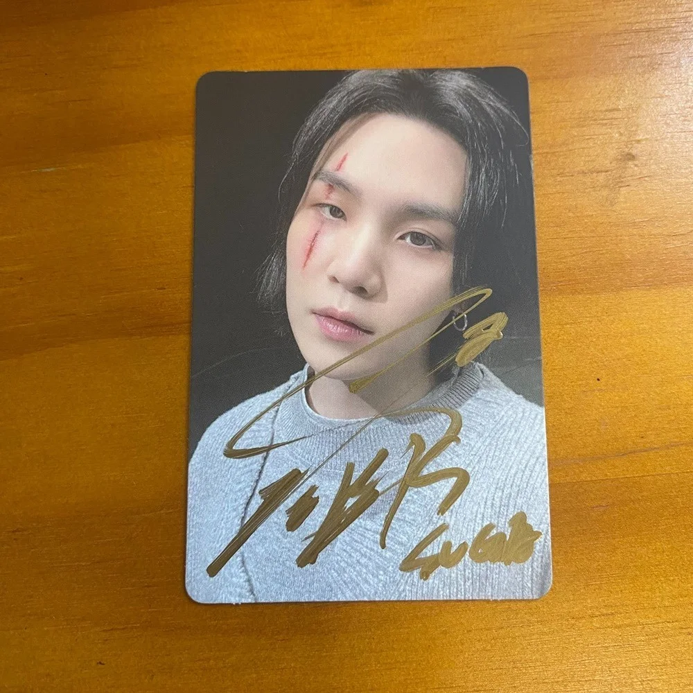 BTS SUGA AGUST D AUTOGRAPHED SIGNED PHOTO CARD K-POP COLLECTION, image 5