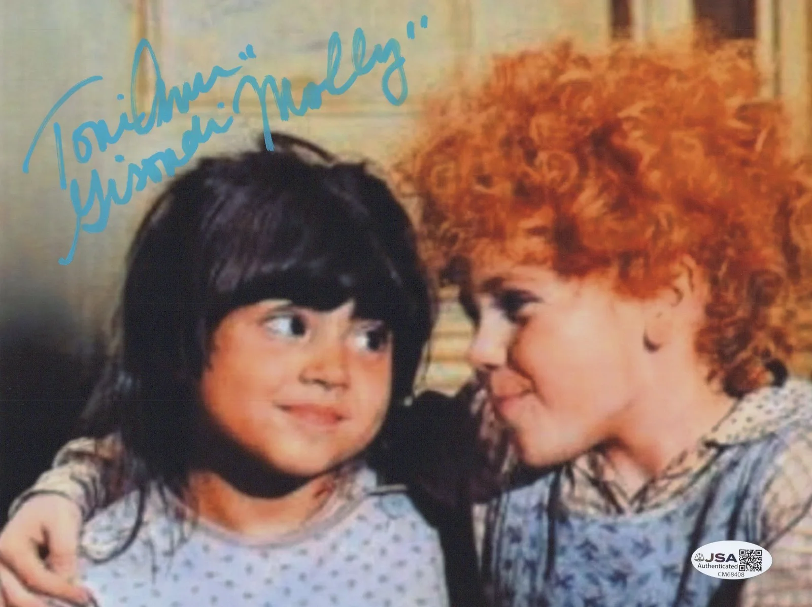 TONI ANN GISONDI — TONI ANN GISONDI Signed ANNIE 8X10 Photo MOLLY Autograph JSA COA CERT
