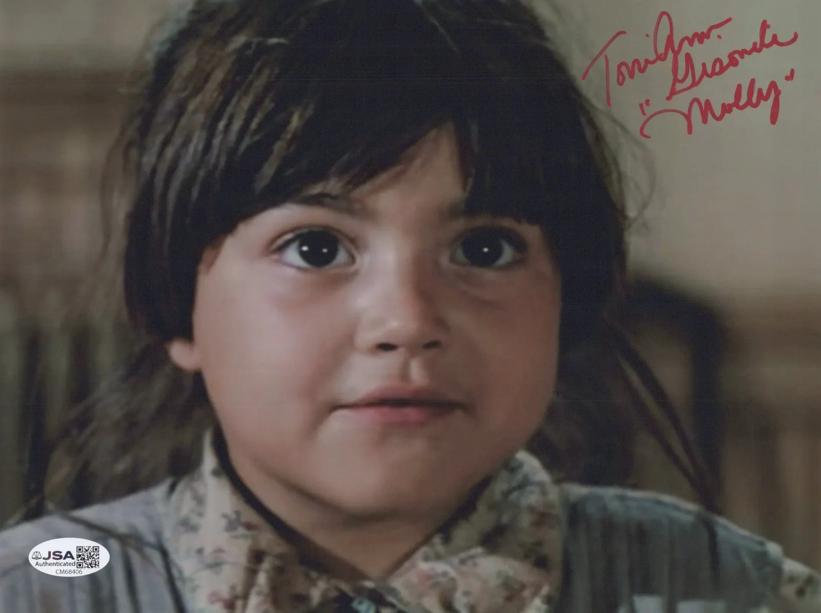 TONI ANN GISONDI — TONI ANN GISONDI Signed ANNIE 8X10 Photo MOLLY Autograph JSA COA CERT