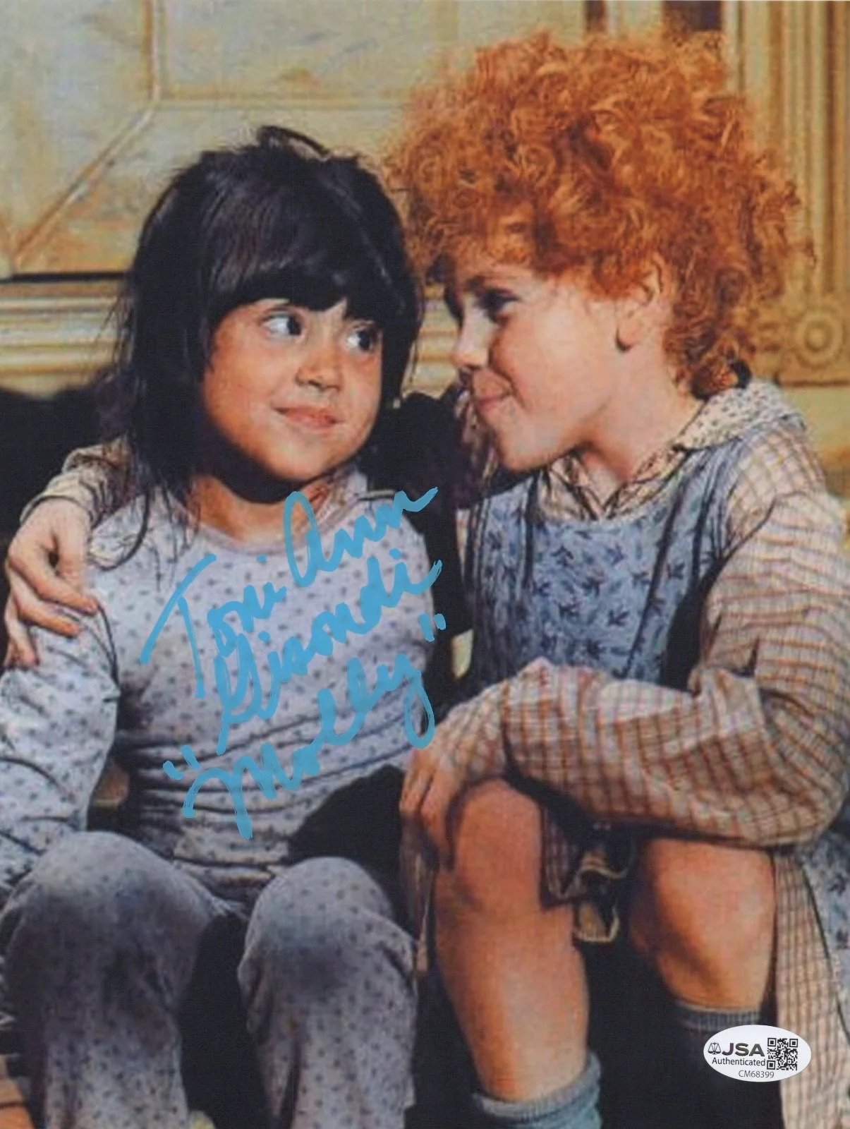 TONI ANN GISONDI — TONI ANN GISONDI Signed ANNIE 8X10 Photo MOLLY Autograph JSA COA CERT