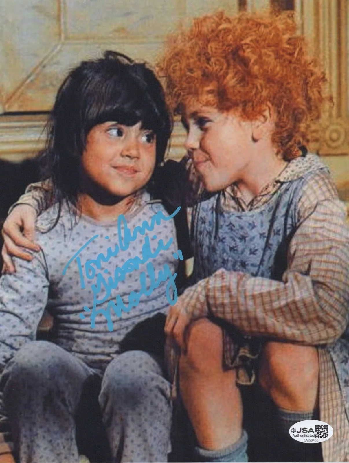 TONI ANN GISONDI — TONI ANN GISONDI Signed ANNIE 8X10 Photo MOLLY Autograph JSA COA CERT