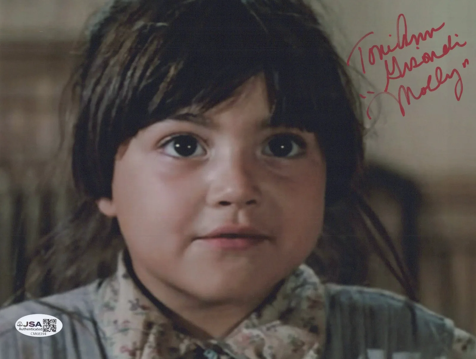 TONI ANN GISONDI — TONI ANN GISONDI Signed ANNIE 8X10 Photo MOLLY Autograph JSA COA CERT