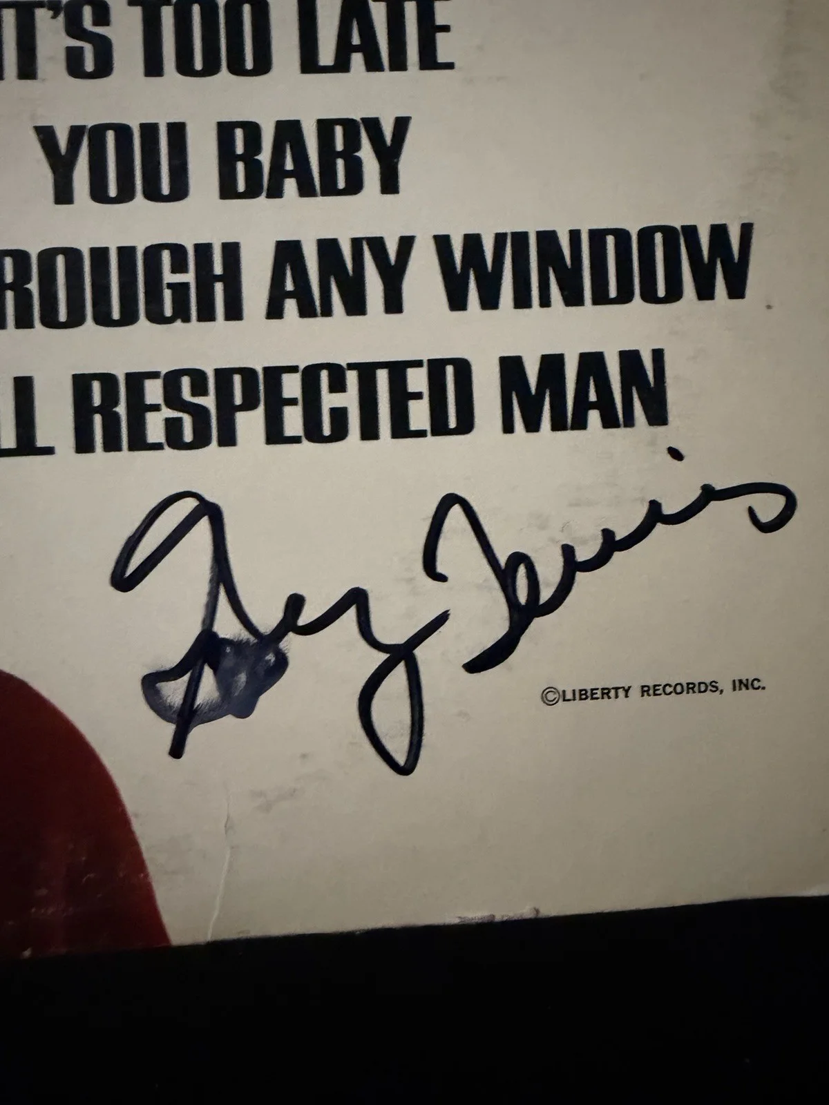 Gary Lewis & The Playboys Hits Again! LP signed by Gary Lewis Vinyl Autographed, изображение 2