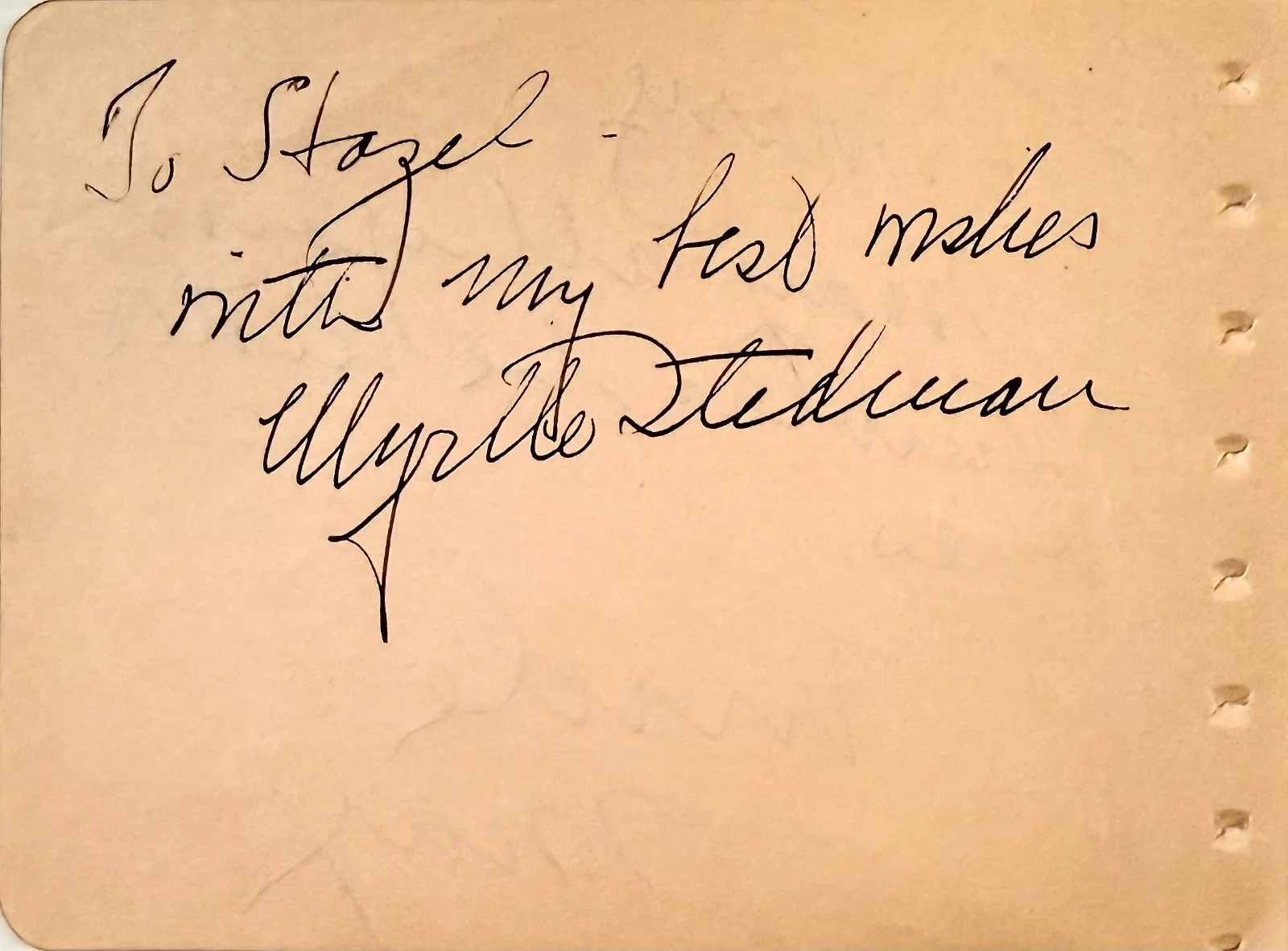 Myrtle Stedman — MYRTLE STEDMAN Signed Autographed 4x5 ALBUM PAGE 1930s Hypocrites Sex Confession, изображение 3