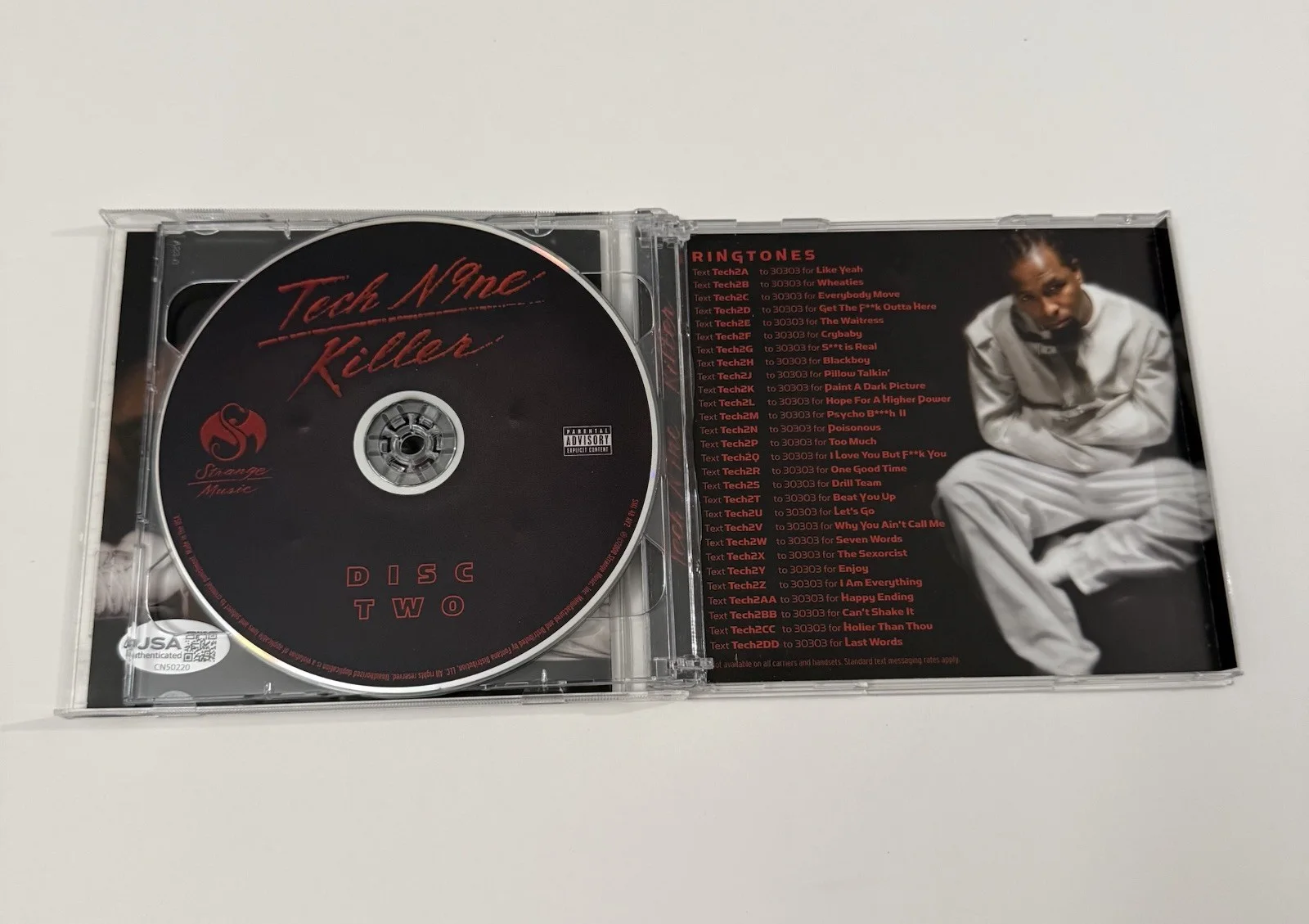 TECH N9NE SIGNED KILLER CD STRANGE MUSIC JSA COA, image 3