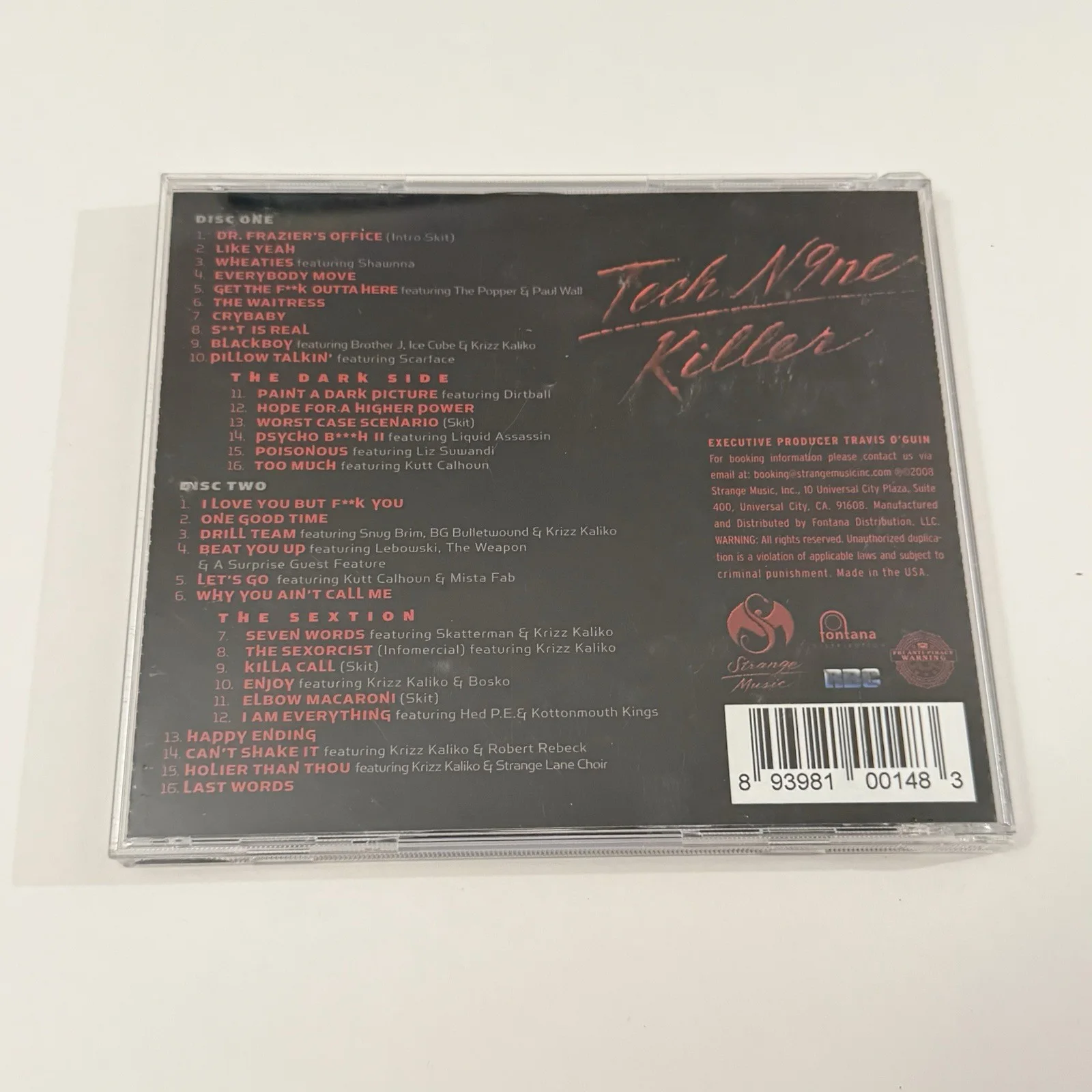 TECH N9NE SIGNED KILLER CD STRANGE MUSIC JSA COA, image 4