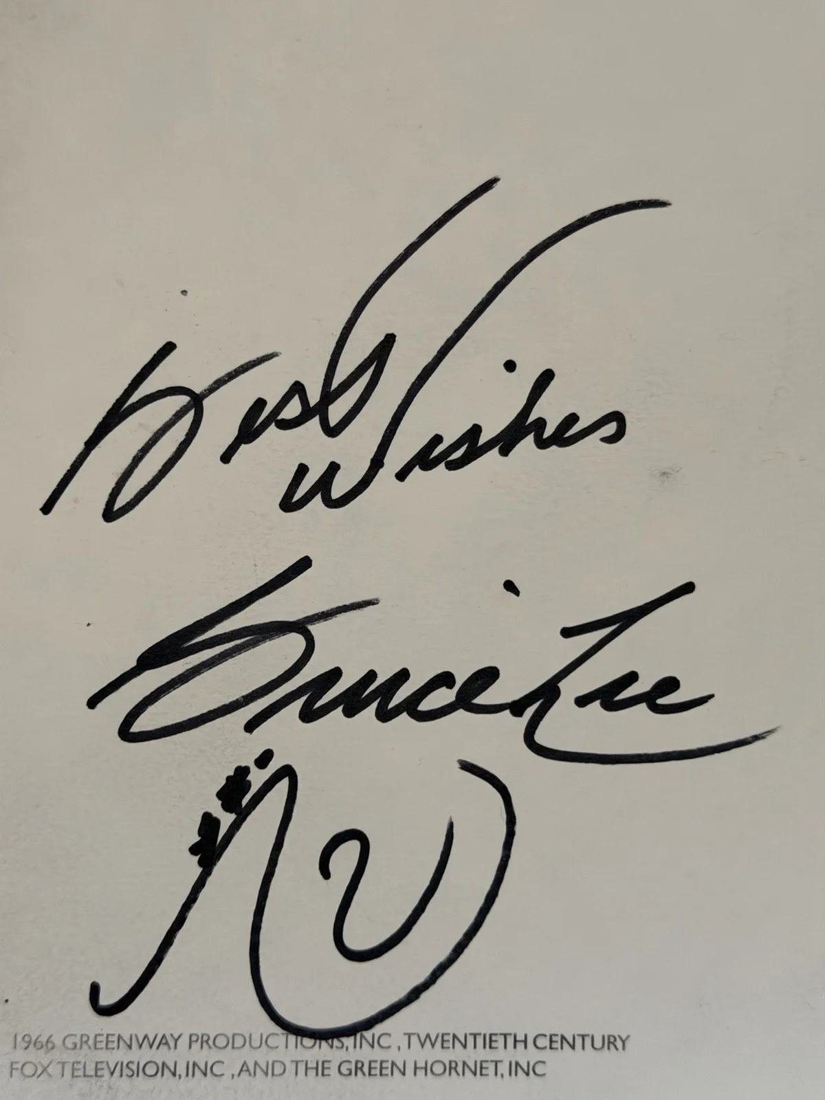 Bruce Lee — Bruce Lee Kato Green Hornet Hand Signed Autograph Paper 1967 Gold Key West. Pub., изображение 3