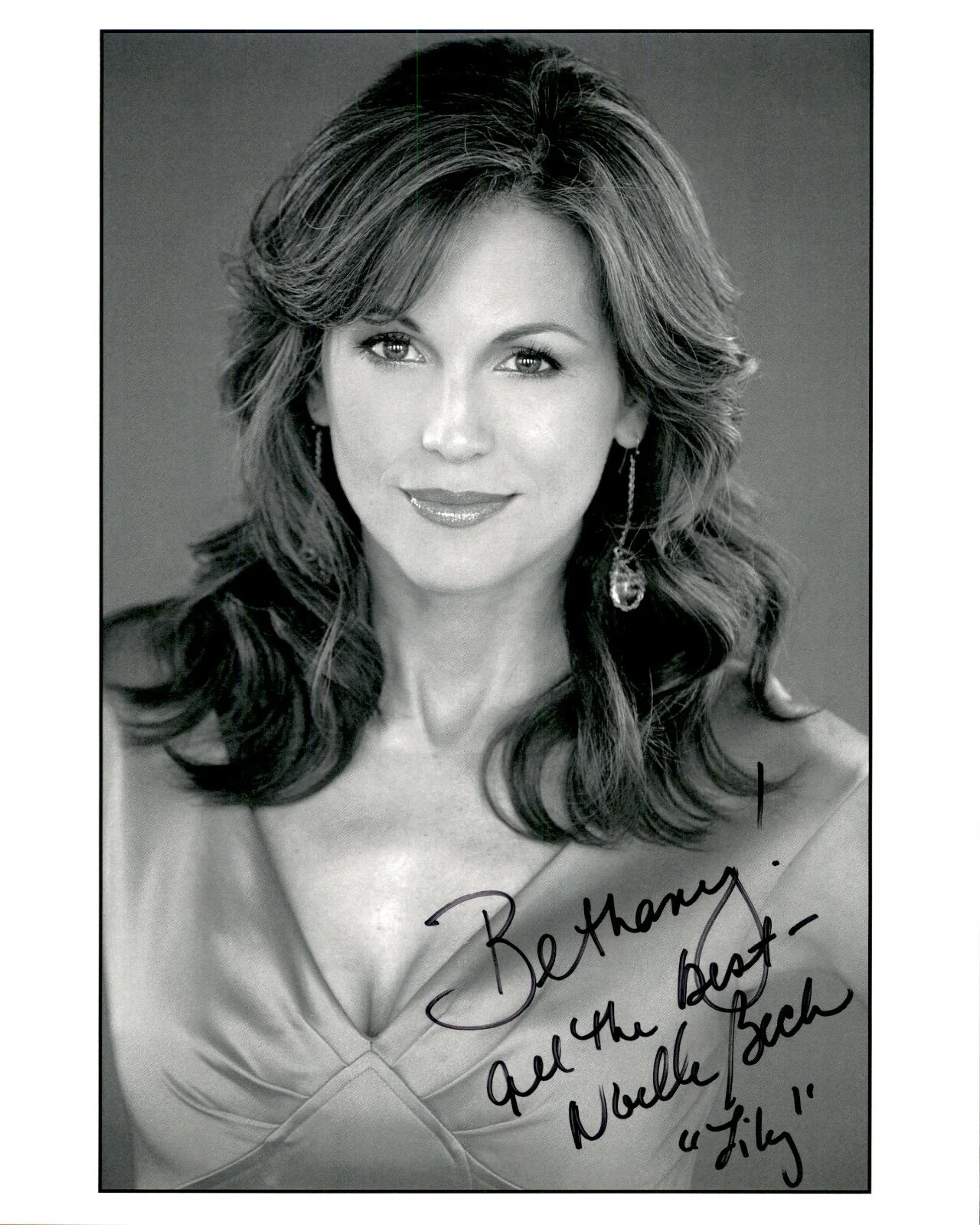 Noelle Beck — Noelle Beck Signed 8x10 Photo Actress / Soap Opera / As The World Turns
