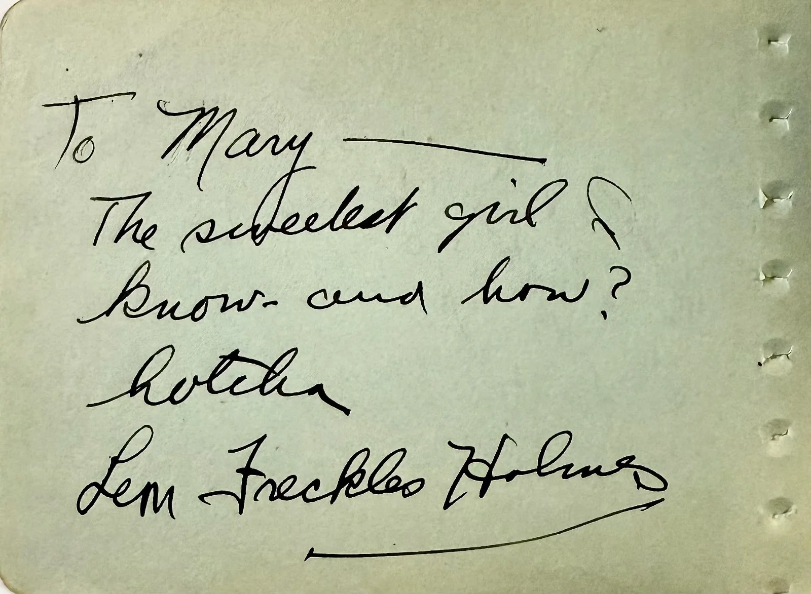 Leon Freckles Holmes, Leon The Great Mandrake — LEON HOLMES & LEON MANDRAKE Dual Signed Autographed 4 x 5 ALBUM PAGE 1931 MAGIC, изображение 3