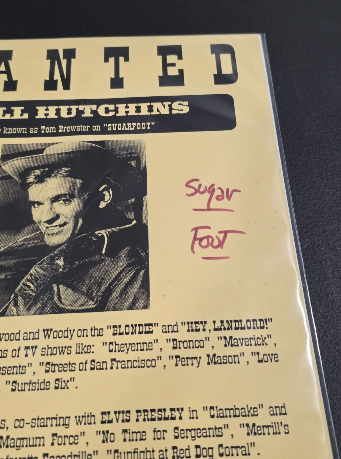 Will Hutchins - Signed Autographed Picture - Great Find!! Sugar Foot - Wanted!!, image 4