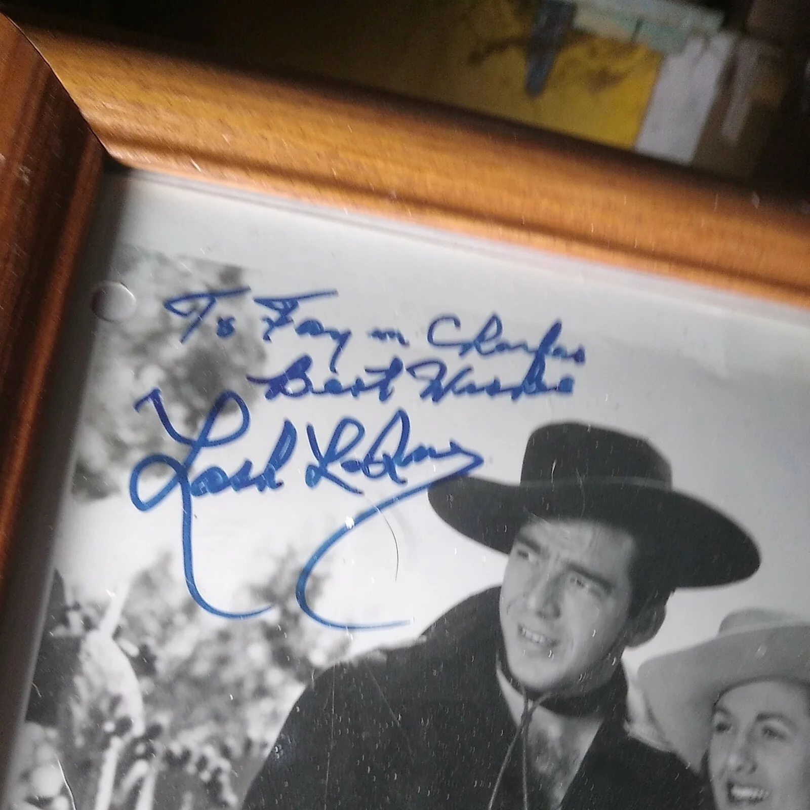 Lash La Rue, Peggy Stewart — Autographed Stewart / Lash LaRue pic - Frontier Revenge Promo signed By Both, изображение 2